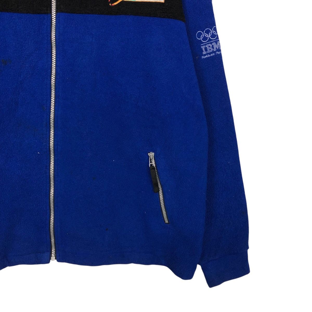 Japanese Brand 📌Vintage Fleece Zipper Jacket Olympic Big Logo Size US L / EU 52-54 / 3 - 6 Thumbnail