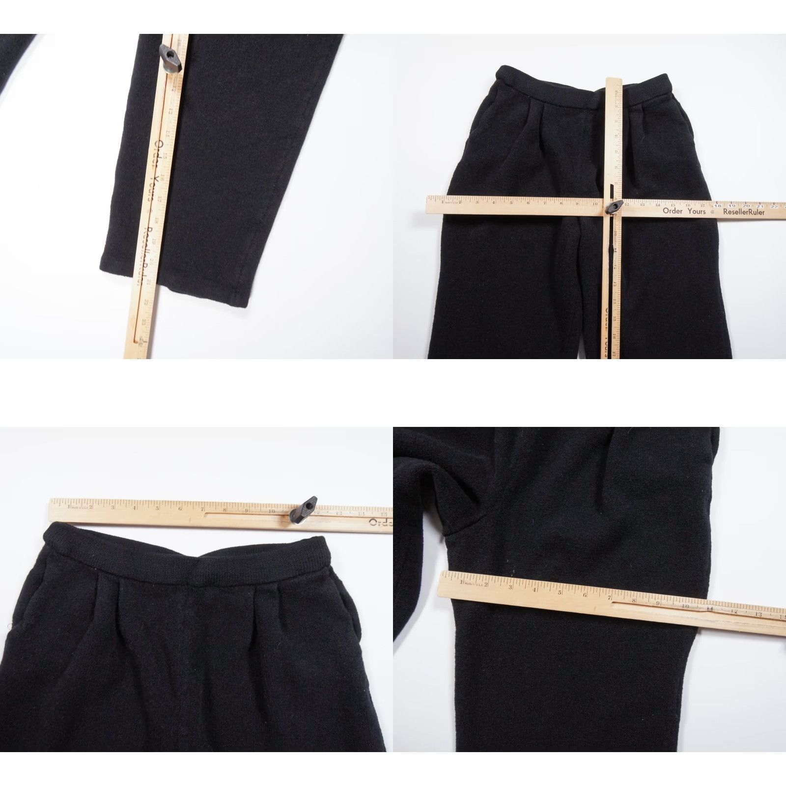 St. John St. John Women's Pants Size 4 Black Cropped Knit Pleated Wide Leg Elastic Waist casual Size 27" / US 4 / IT 40 - 8 Thumbnail