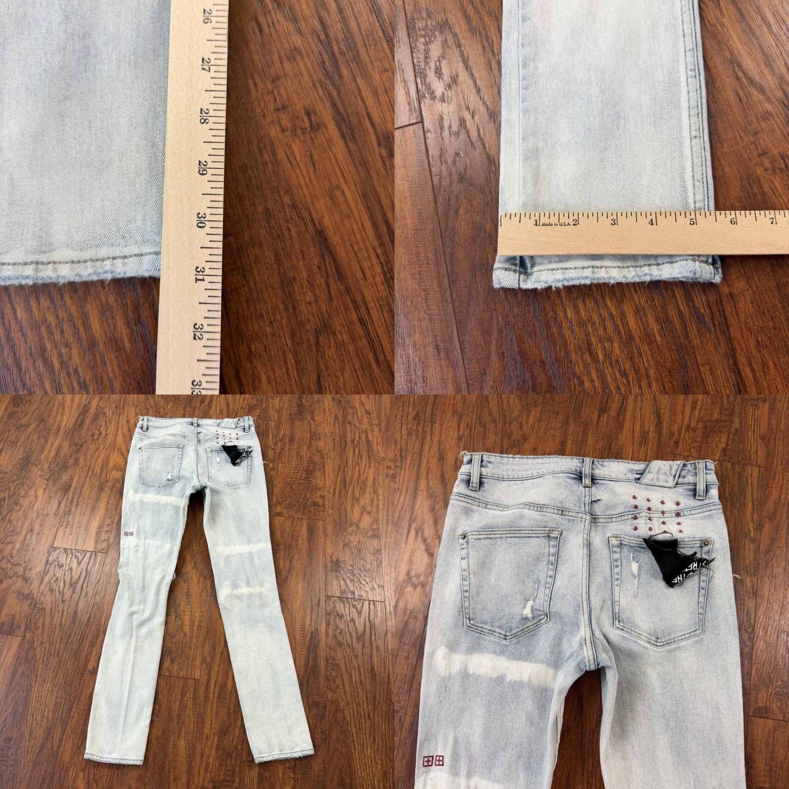 Ksubi Ksubi Jeans Mens 32 Skinny Light Wash Distressed Stretch Denim Chitch Mayhem Jeans Slim Men 32 Inch Inseam 31 Blue Size US 32 / EU 48 - 8 Thumbnail