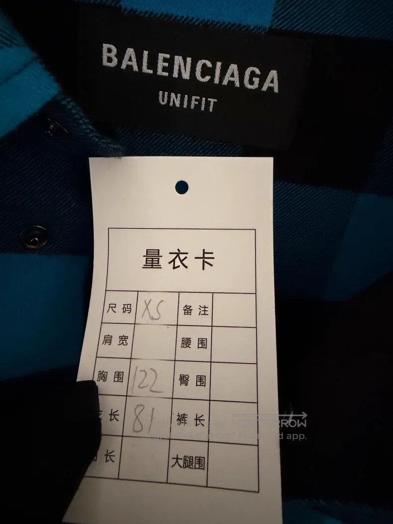 Balenciaga Balenciaga Checkered patchwork sleeve shirt with cotton in Size US XS / EU 42 / 0 - 3 Thumbnail