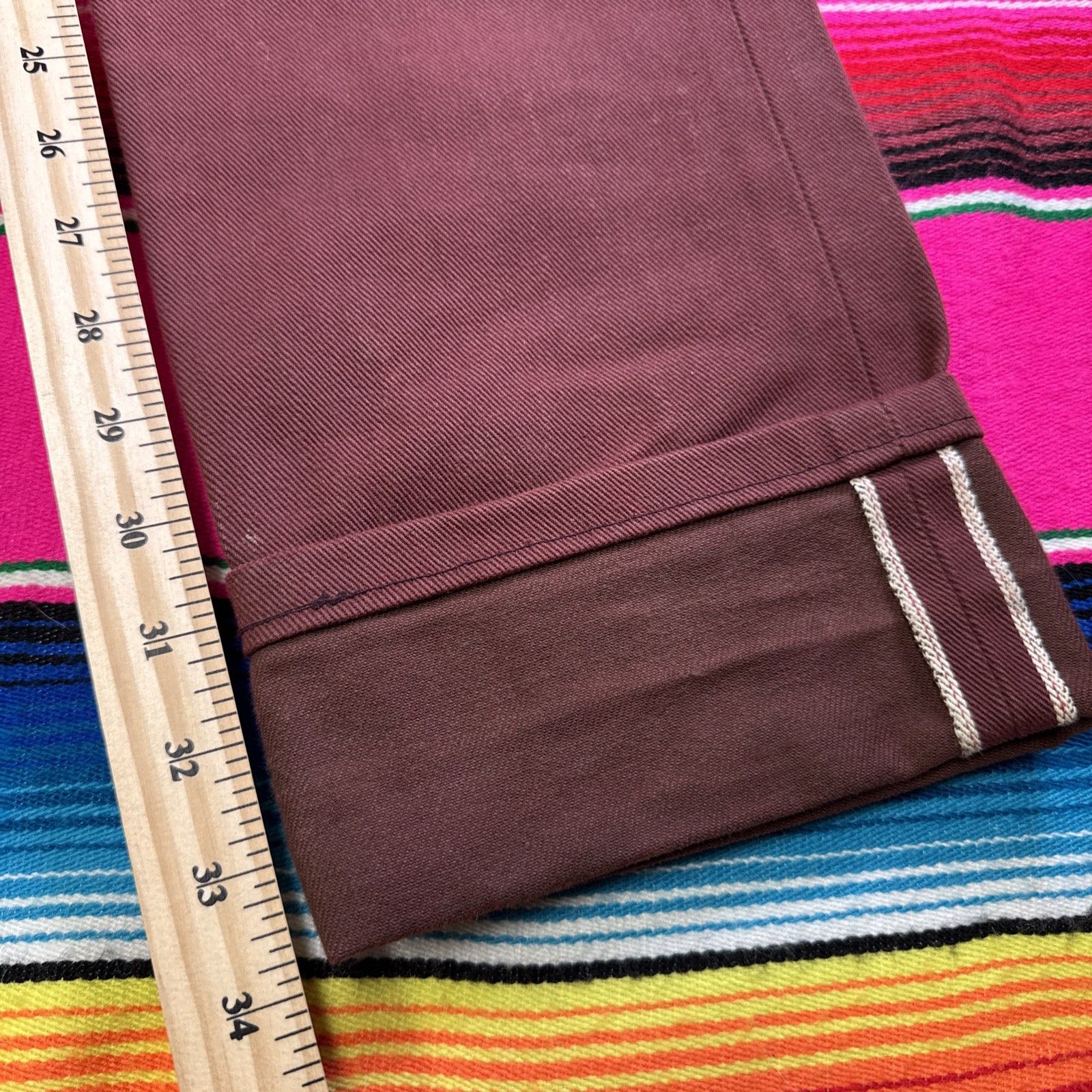 Naked & Famous Naked & Famous Jeans 30x34 Pomegranate Red Japanese Selvedge Size US 30 / EU 46 - 6 Thumbnail
