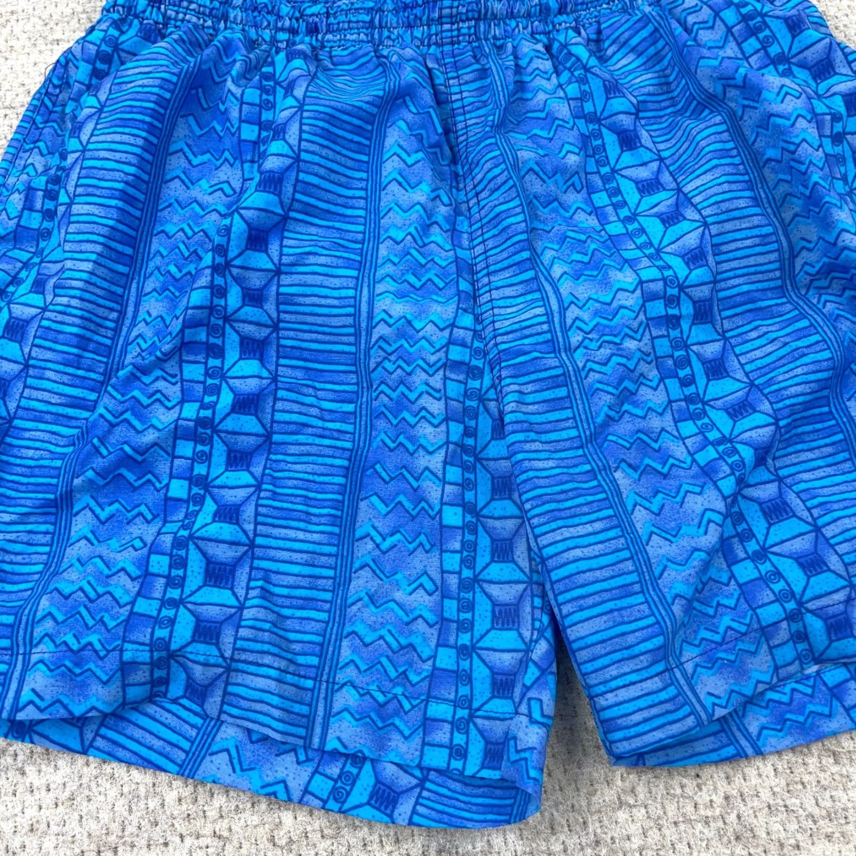 Polo Ralph Lauren VINTAGE Polo Ralph Lauren Swim Trunks Shirt Adult L Blue 90s Geometric Paisley Logo Briefs Shorts Mens Size US 33 - 6 Thumbnail