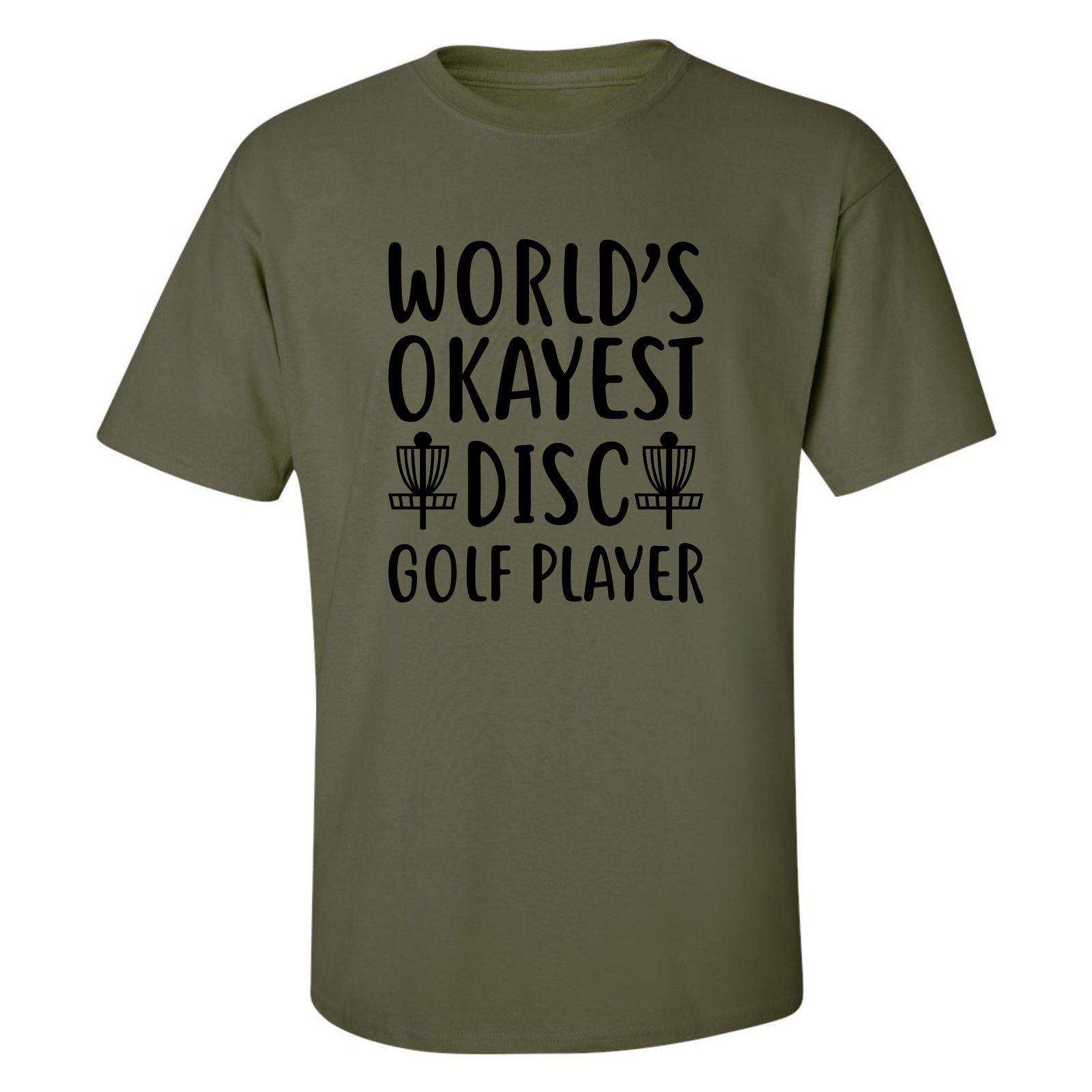 Gildan Disc Golf T Shirt Worlds OKAYEST DISCGOLFER Funny Shirt Size US XL / EU 56 / 4 - 9 Thumbnail