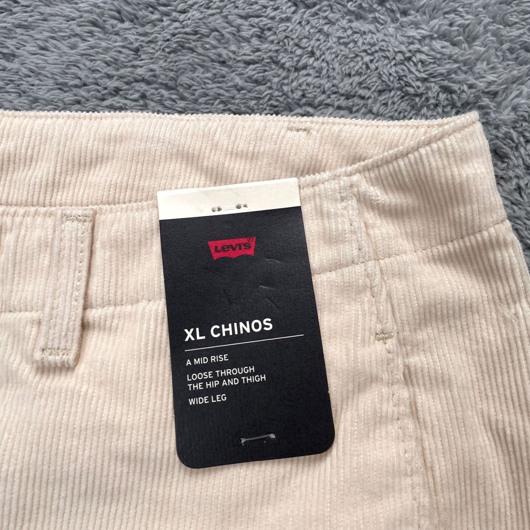 Levi's Levi's Pants Womens Beige Corduroy Cotton Mid Rise Baggy Wide Leg y2k 90s 36x31 Size 25" / US 0 / IT 36 - 5 Thumbnail