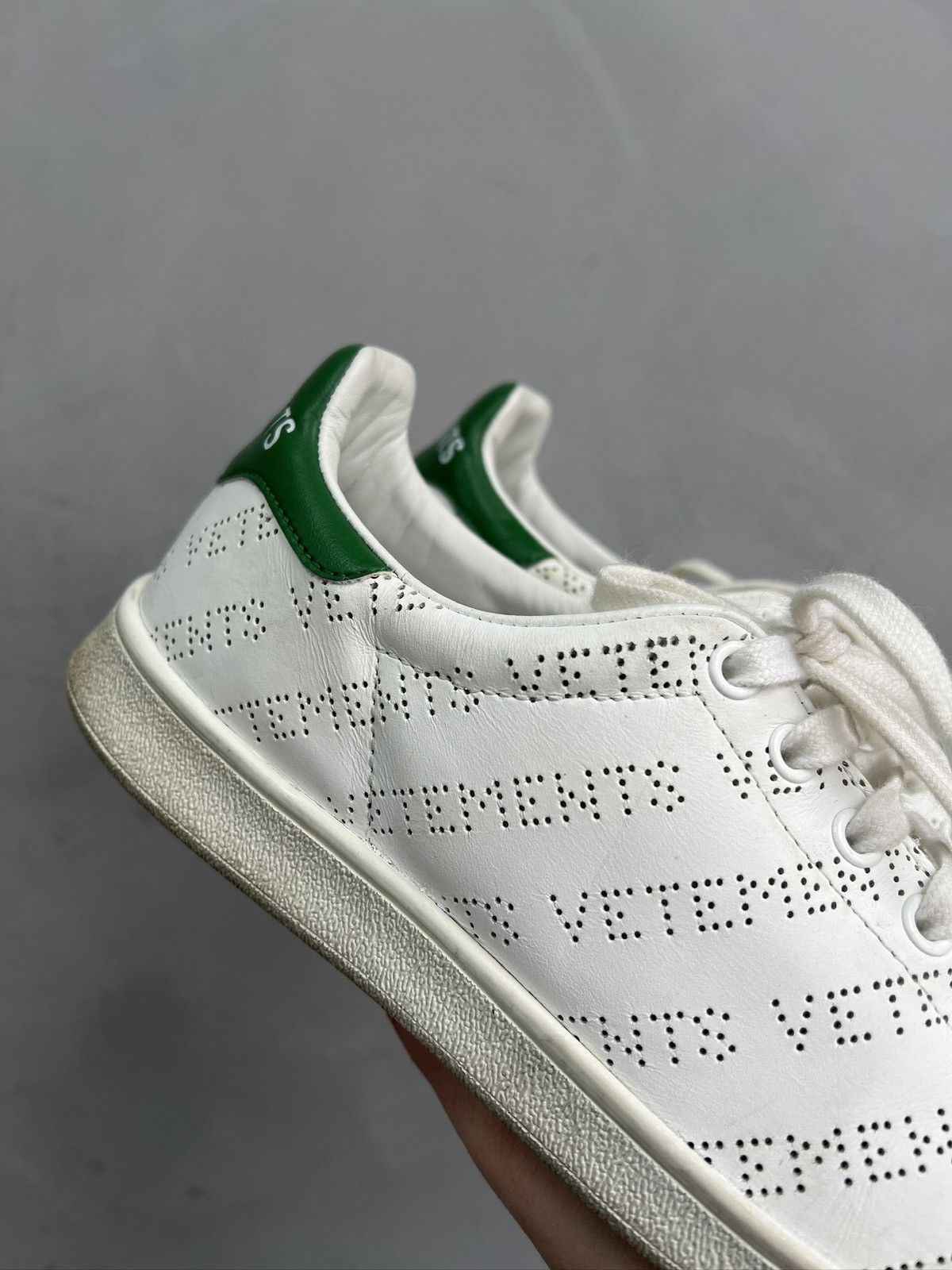 Vetements Vetements low monogram leather trainers Size US 7 / EU 40 - 4 Thumbnail