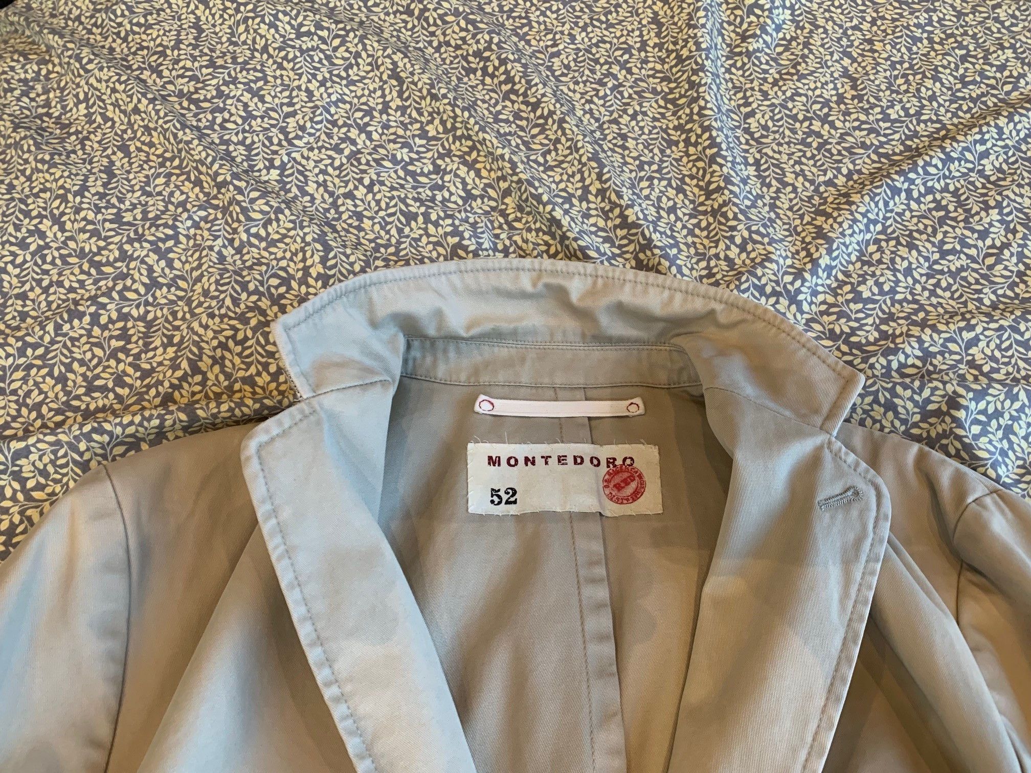 Other Montedoro Cotton Beige Sports Coat Size 40R - 3 Thumbnail