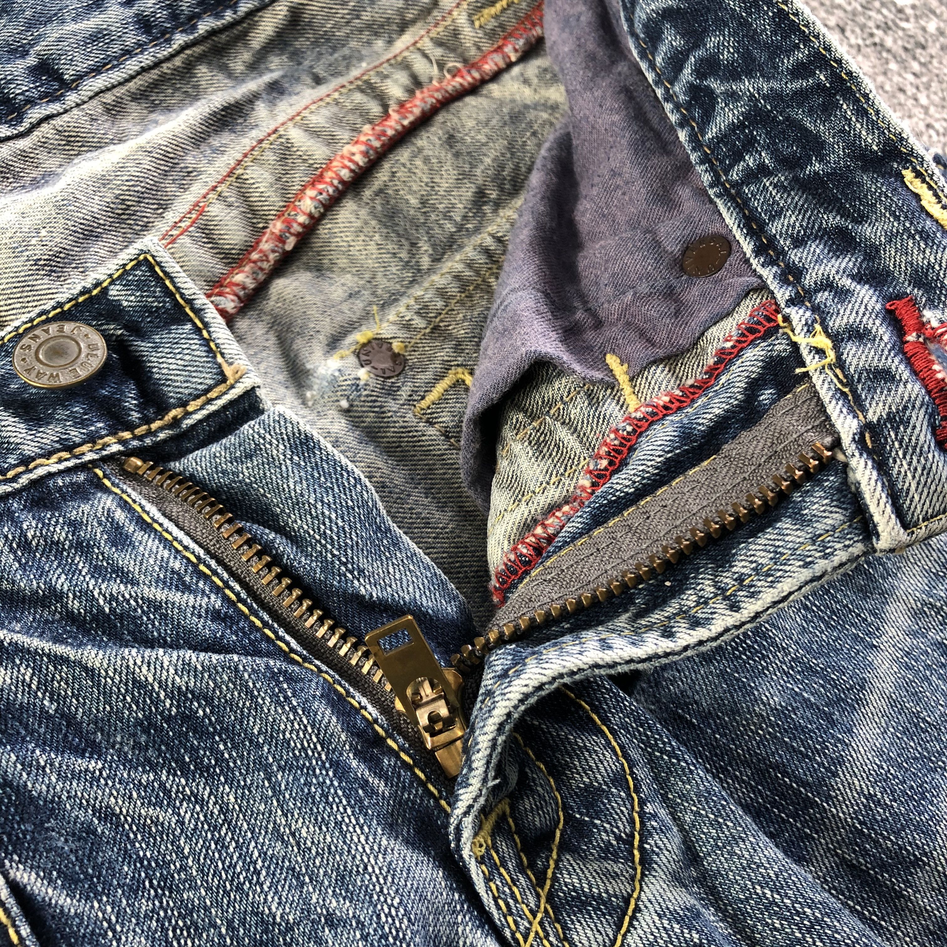 Japanese Brand Blue Way Jeans Flare Denim KJ2220 Size US 30 / EU 46 - 7 Thumbnail