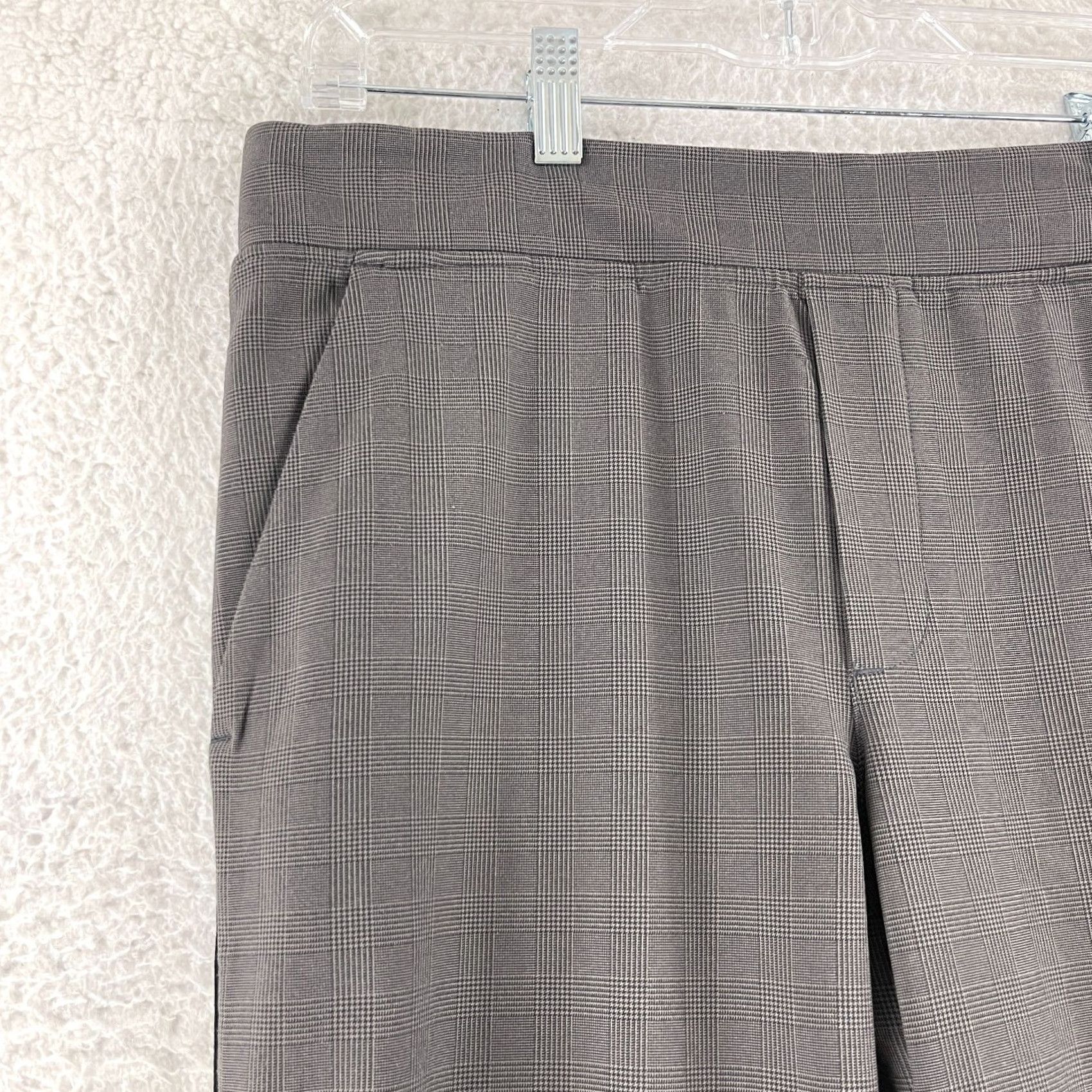 Athleta Athleta Brooklyn Ankle Pants Womens Size 4 Brown Houndstooth Pull On Straight Shirt Size 27" / US 4 / IT 40 - 4 Thumbnail