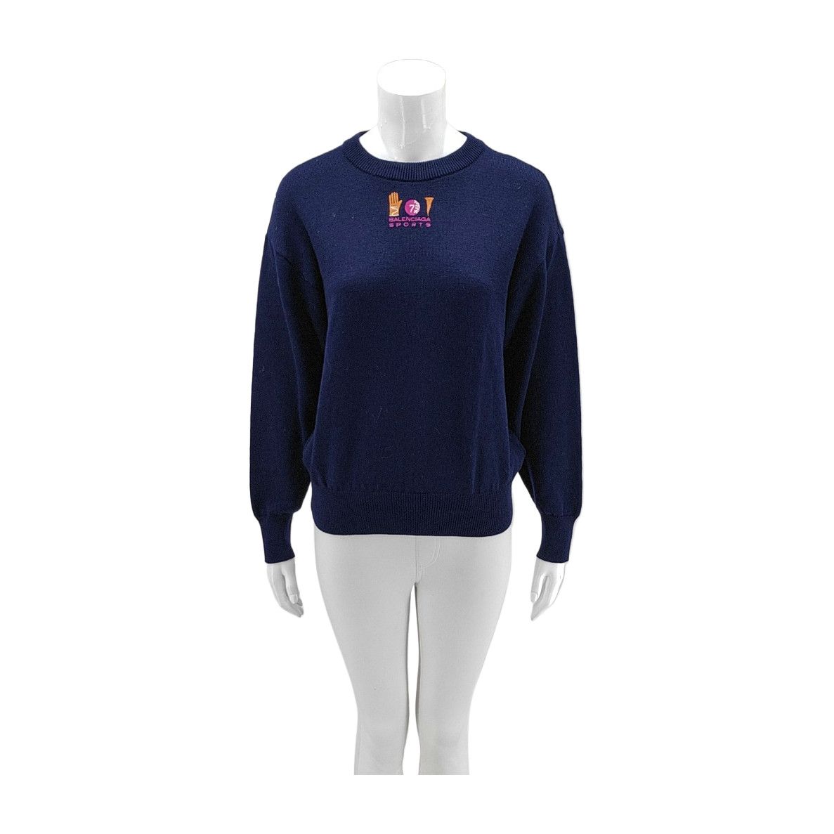 Balenciaga Balenciaga Wool Logo Pullover Sweater Size L Size L / US 10 / IT 46 - 1 Thumbnail
