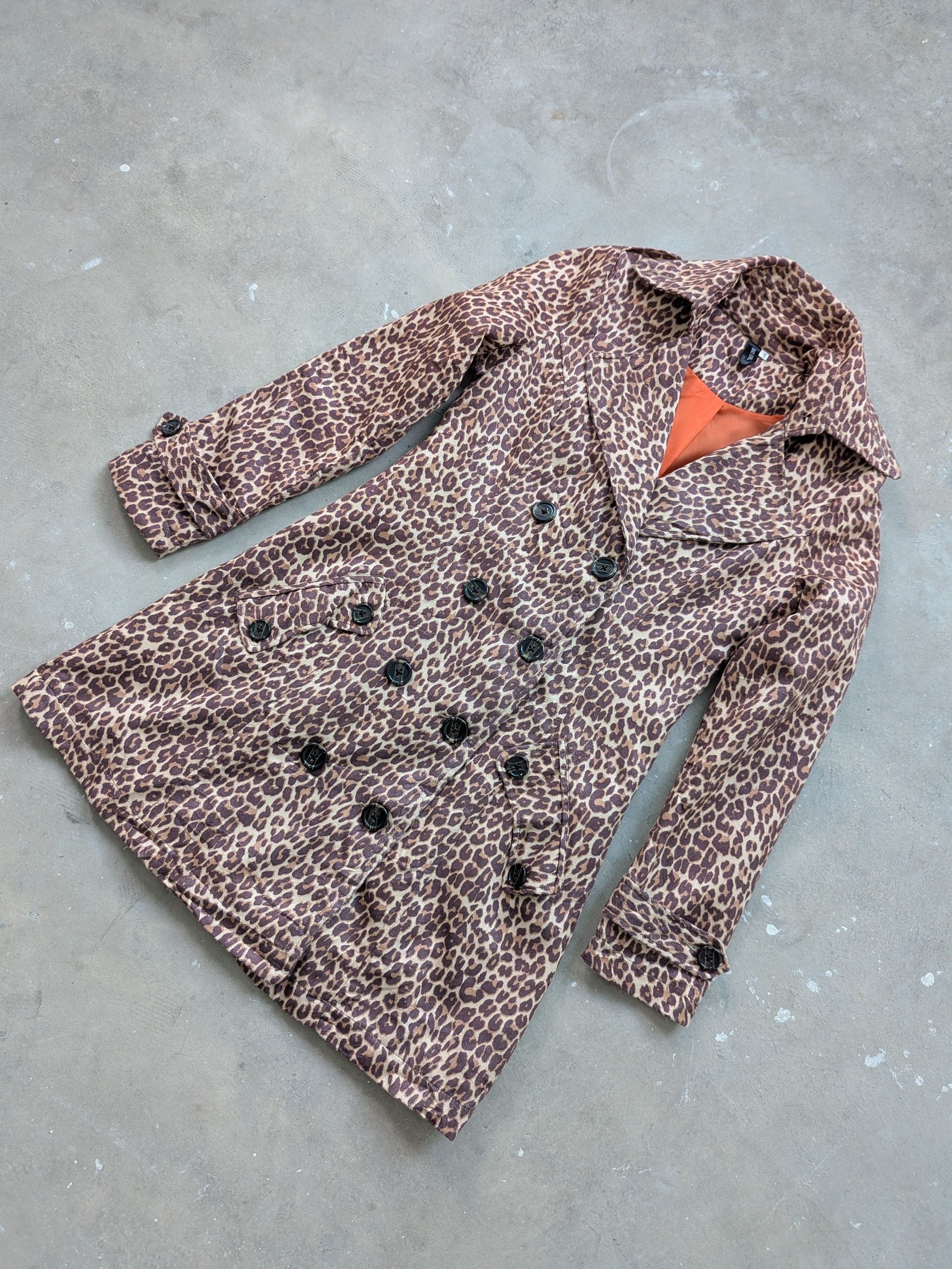 Japanese Brand × Le Grande Bleu (L.G.B.) × Vintage Vintage Leopard Patterned Trench Coat by Bad Girl Size S / US 4 / IT 40 - 2 Thumbnail