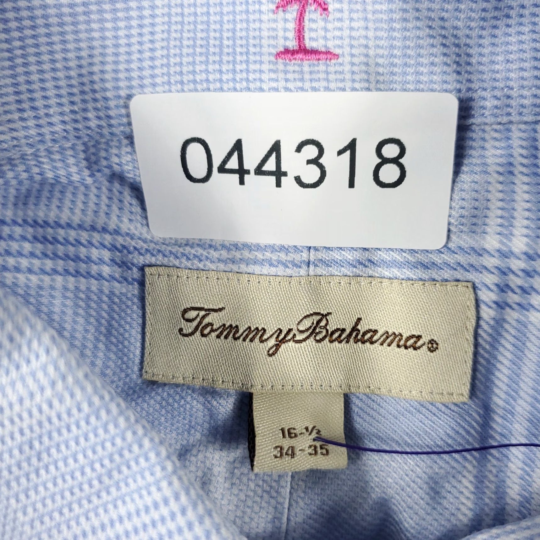 Tommy Bahama Tommy Bahama Shirt Mens 16.5 Blue Plaid Dress Button Up Long Sleeve Size 42R - 6 Thumbnail