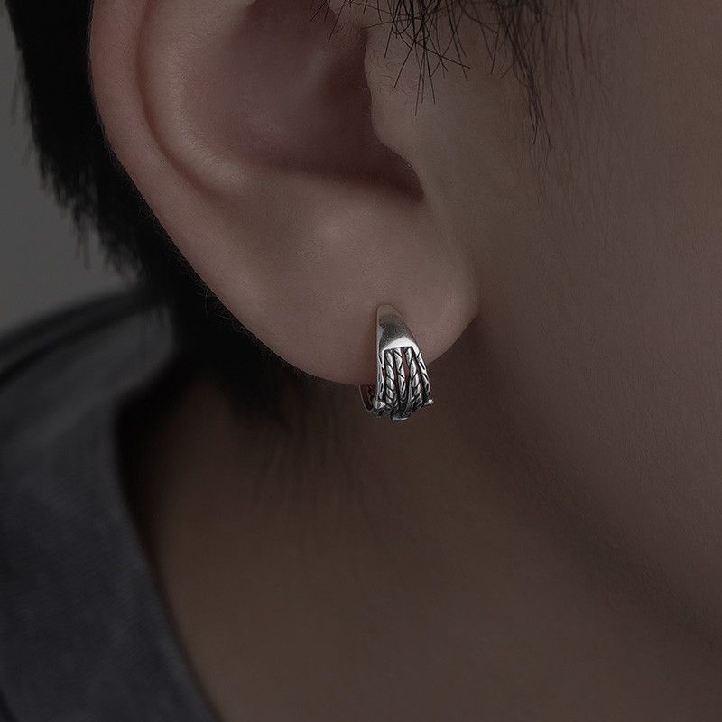Jewelry Hip-hop Earrings One Pairs Chrome Jewelry Size ONE SIZE - 2 Thumbnail