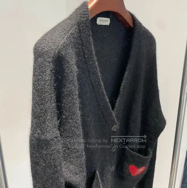 Yves Saint Laurent Saint Laurent Black Wool Short Cardigan . Size M / US 6-8 / IT 42-44 - 3 Thumbnail
