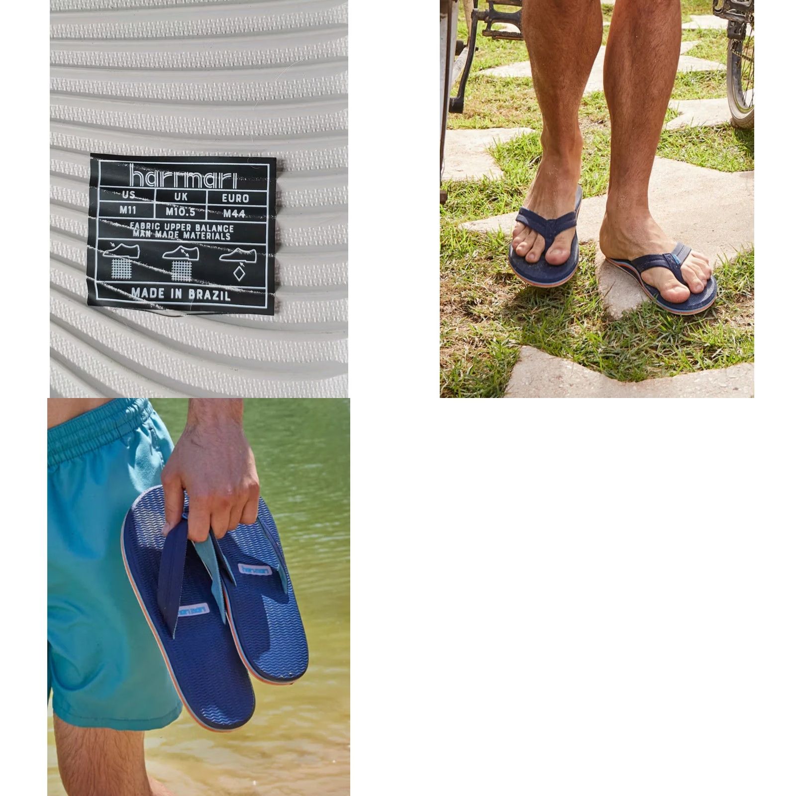 Vintage Hari Mari Dunes Flip Flop Sandal Blue Men's US 11 Size ONE SIZE - 9 Thumbnail
