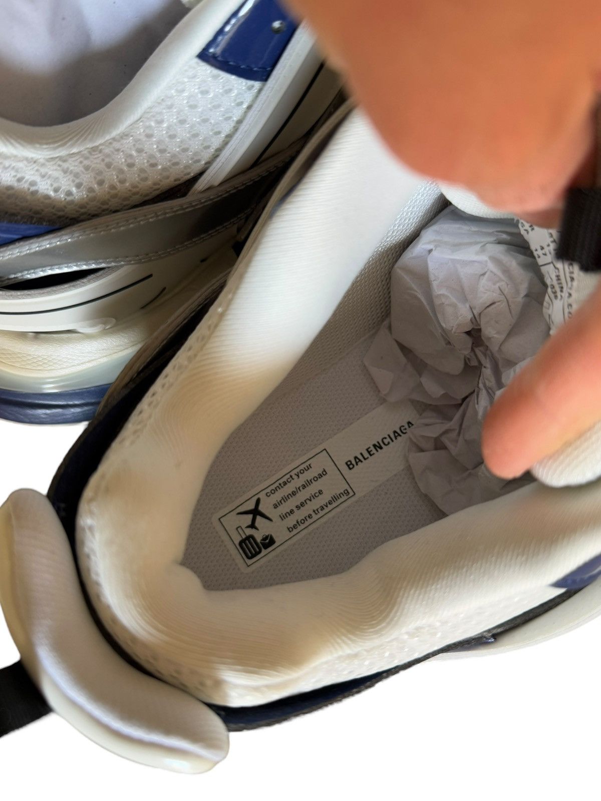 Balenciaga Track LED LIGHT Sneaker Silver Blue Metallic Size US 7 / EU 40 - 16 Thumbnail