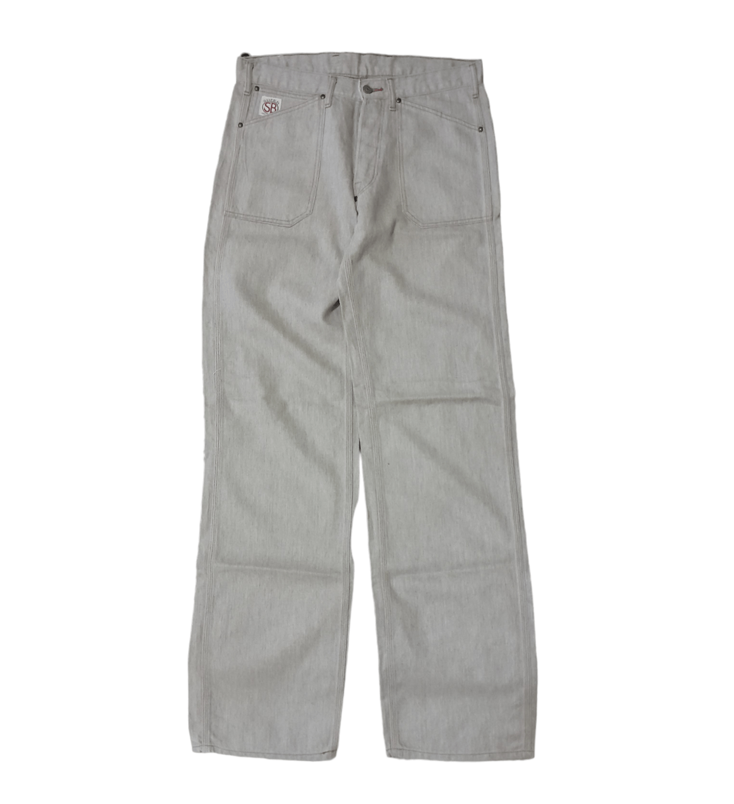 45rpm Stormy Blue laces back work pants Size US 34 / EU 50 - 1 Thumbnail