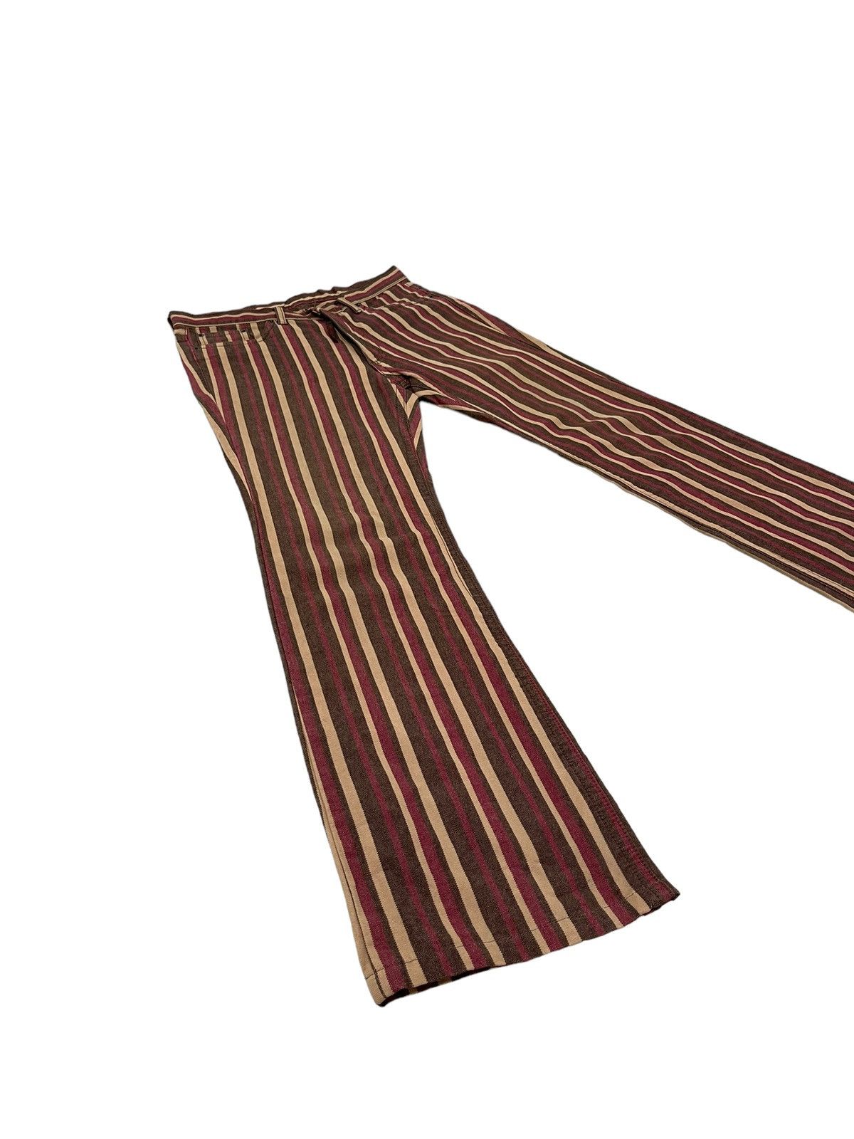 Japanese Brand Flare Jeans 291295 Homme Japan Striped Pant 6🟦2 Size US 32 / EU 48 - 1 Thumbnail