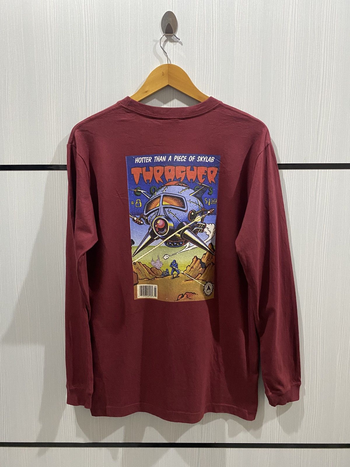 Thrasher × Welcome Skateboards Thrasher Magazine Skate Longsleeve T Shirt Size US L / EU 52-54 / 3 - 1 Thumbnail