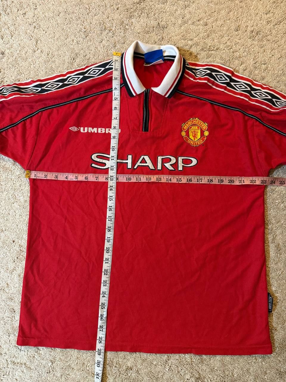 Umbro Vintage jersey Manchester United Umbro 1998–2000 TREBLE Size US L / EU 52-54 / 3 - 1 Thumbnail