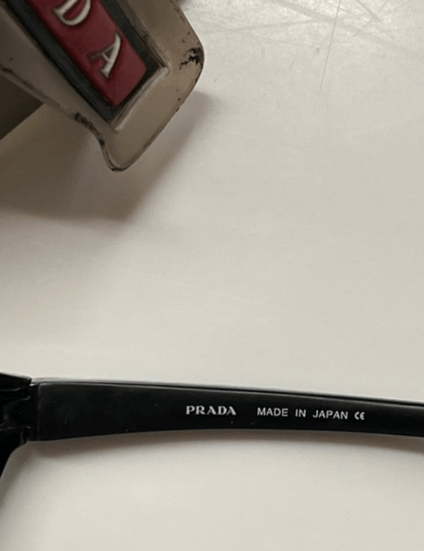 Prada × Vintage PRADA Sunglasses Rectangle Wrap Shield Metal Symbole RI920 Size ONE SIZE - 3 Thumbnail