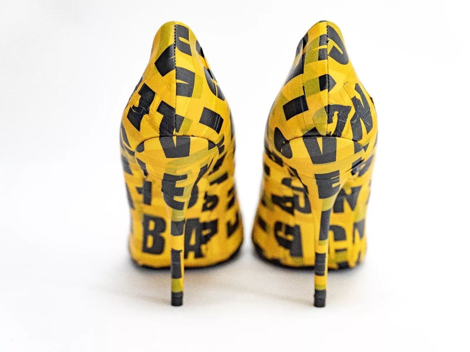 Balenciaga Balenciaga Knife Pumps Orange Caution Tape Logo Runway Kim Size US 8 / IT 38 - 6 Thumbnail