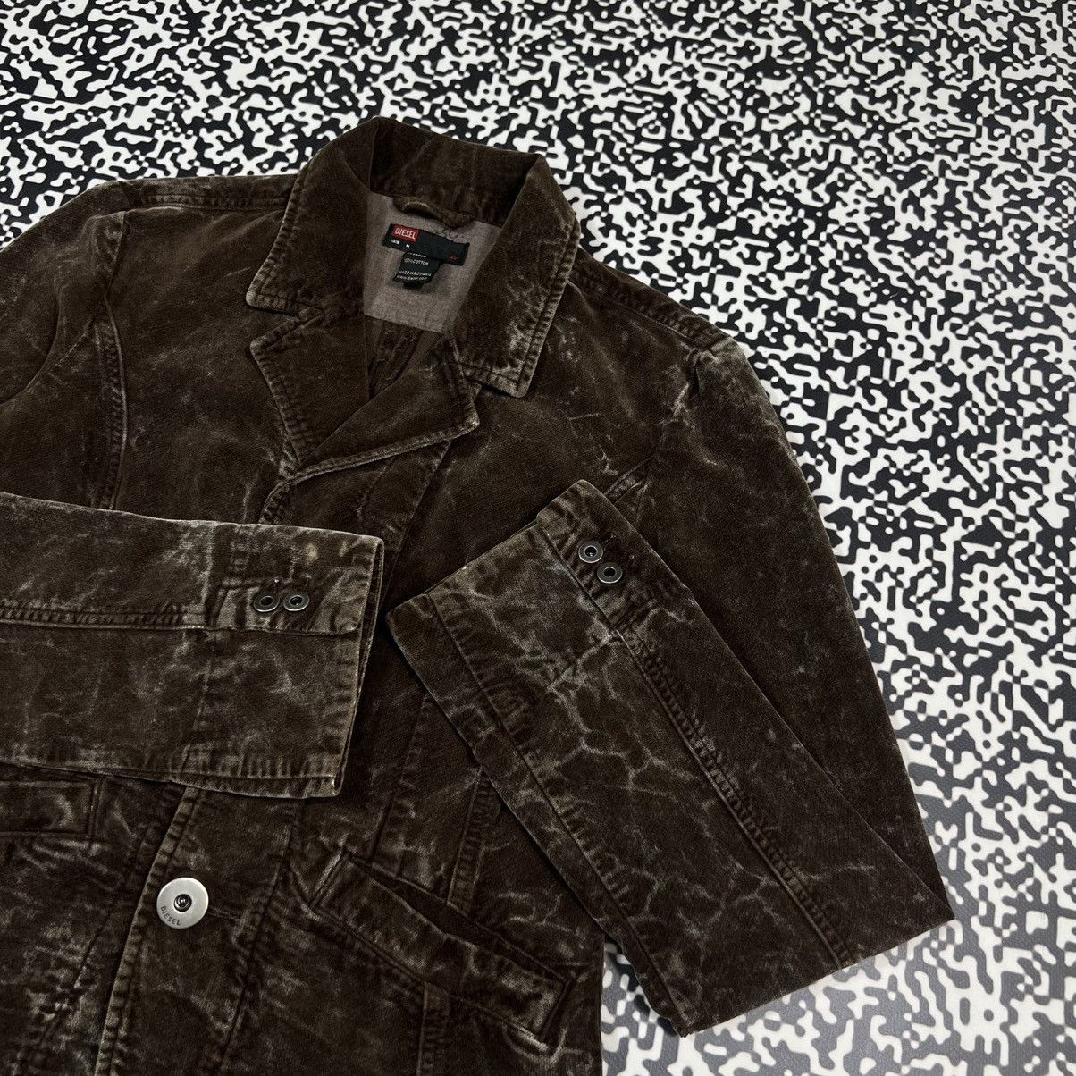 Diesel Vintage Y2K Diesel Corduroy Blazer Casual Retro 90s Style Size M / US 6-8 / IT 42-44 - 9 Thumbnail