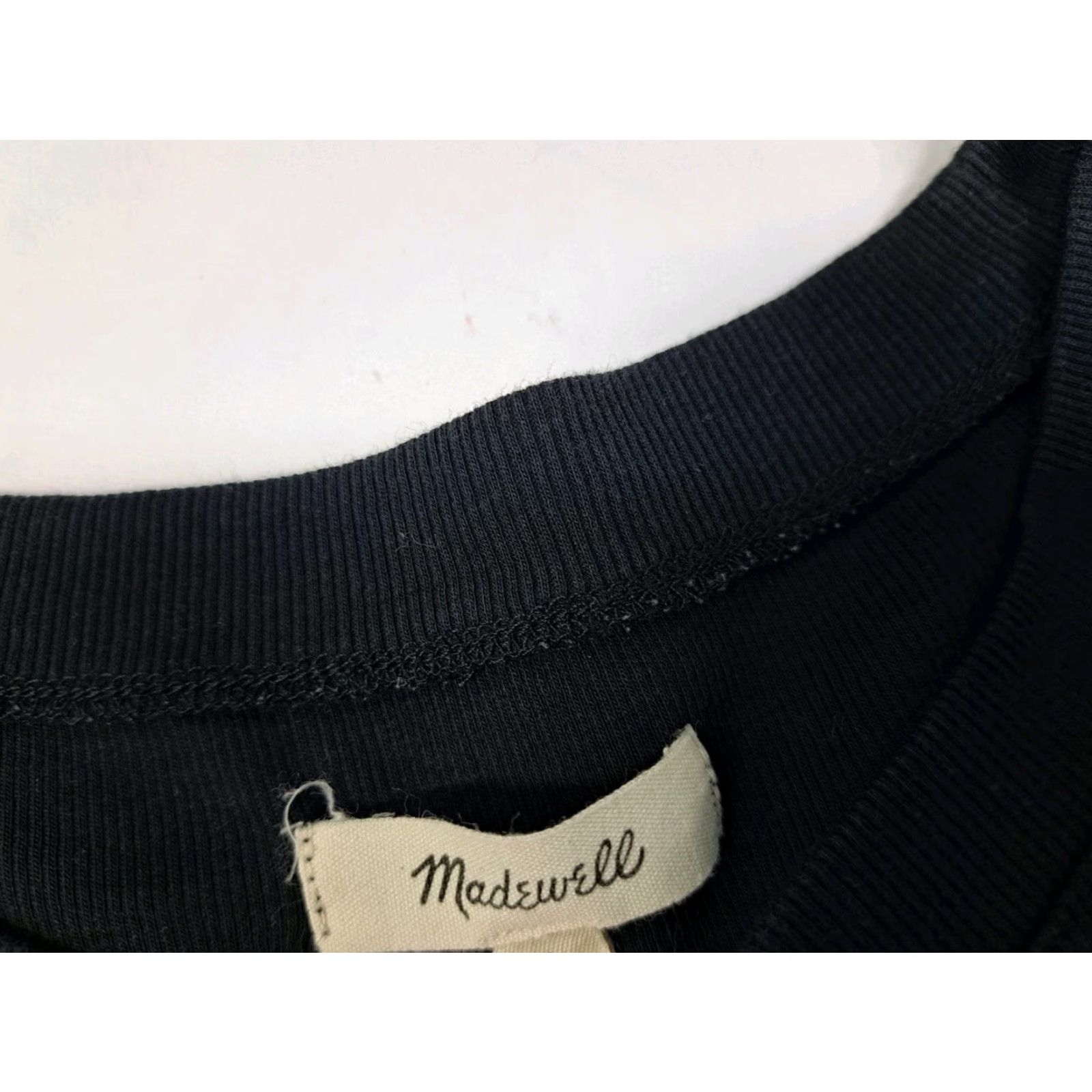 Madewell Madewell Shirt Women L Black Crew Neck Short Sleeve Pullover Cotton T-Shirt Basic Size L / US 10 / IT 46 - 4 Thumbnail