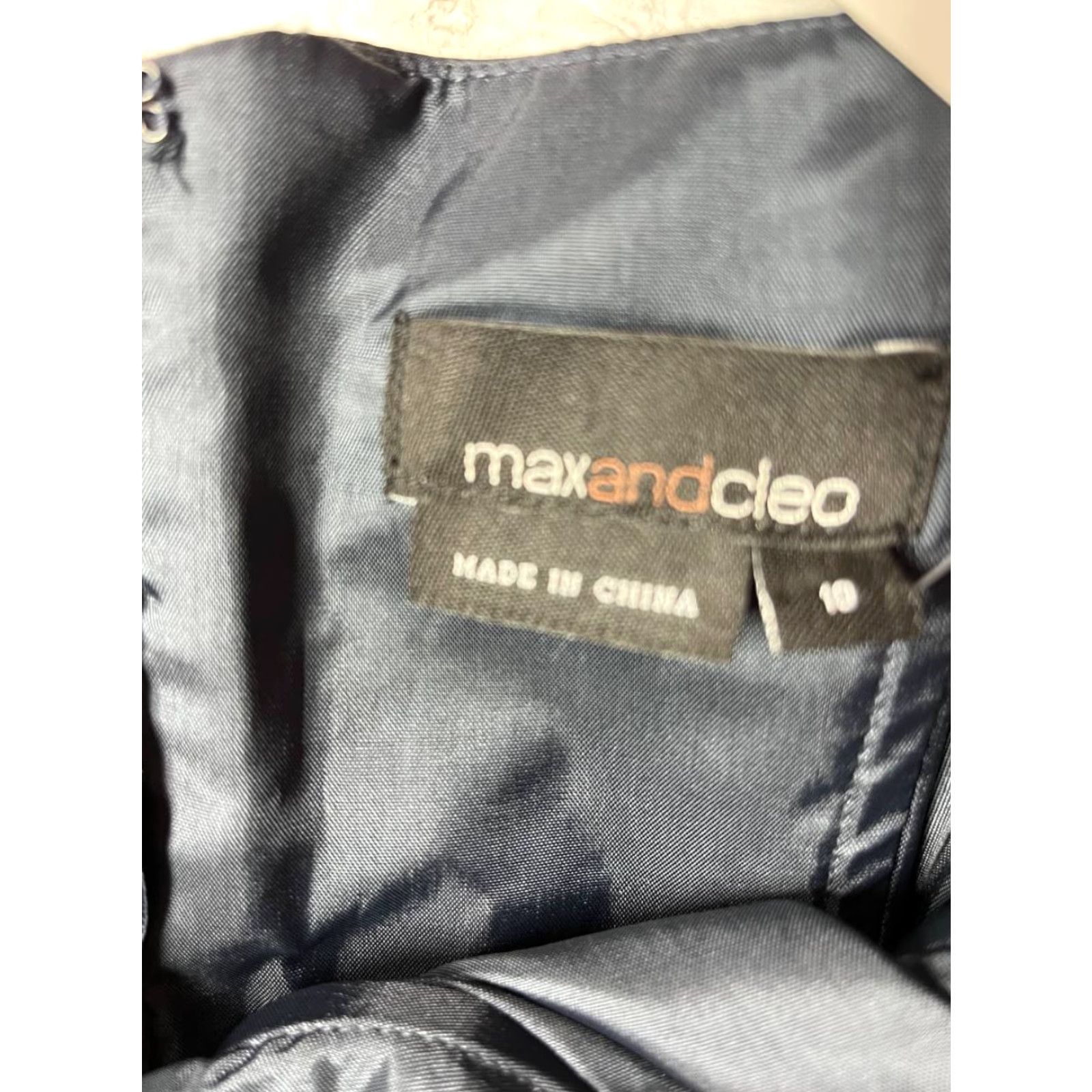 Vintage VINTAGE MaxandCleo Collection Strapless Dress Puff Skirt Satin Navy Blue Size 10 Short Formal Nightwear Womens Size 32" / US 10 / IT 46 - 5 Thumbnail