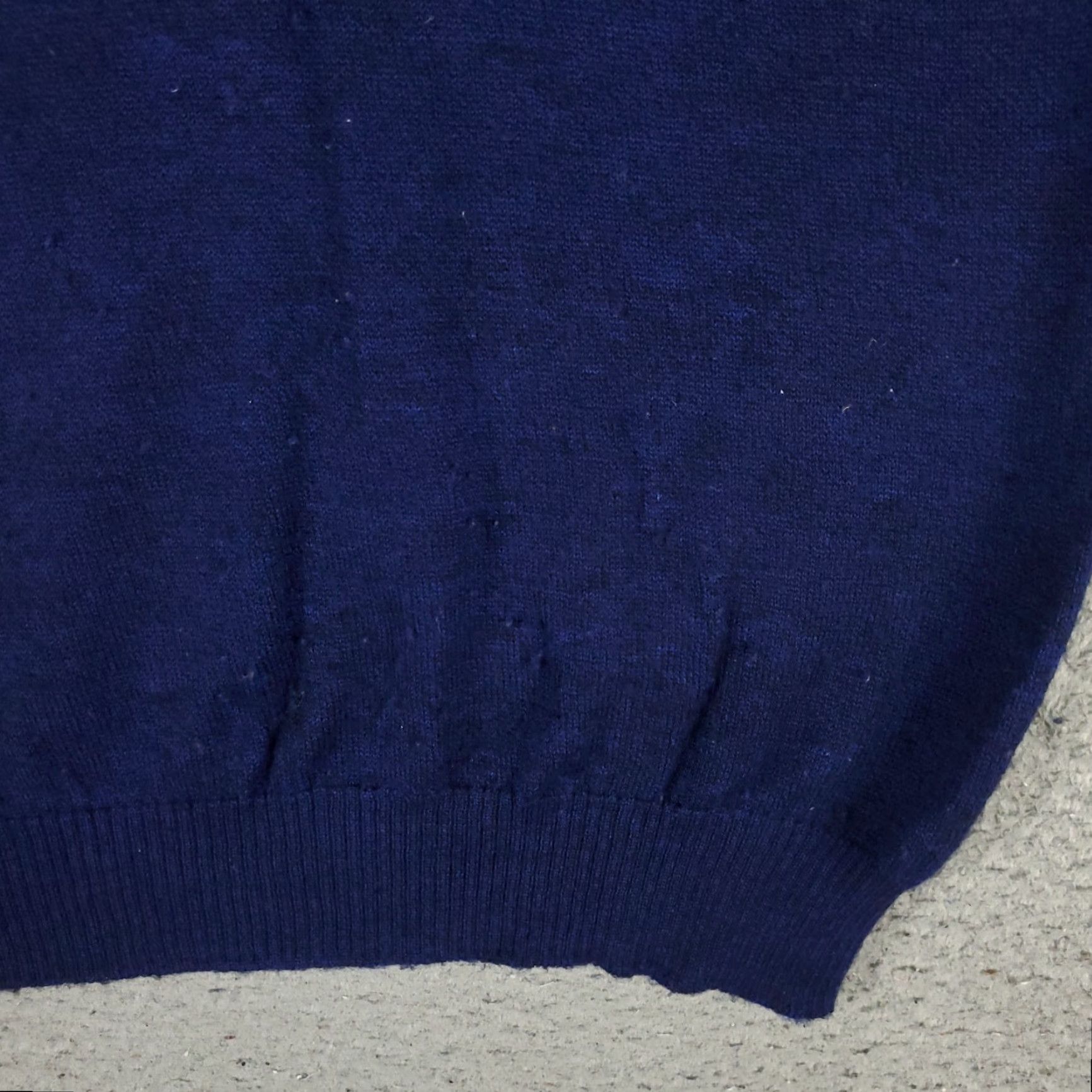 Benetton VINTAGE Benetton Sweater Mens XL Blue Wool Collared Pullover Sweatshirt Size US XL / EU 56 / 4 - 6 Thumbnail