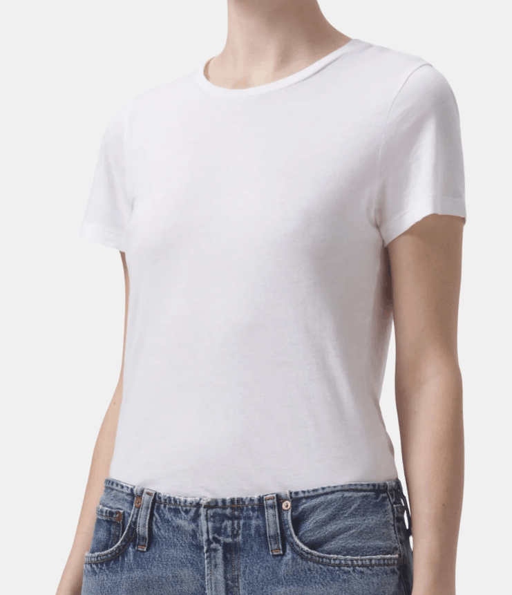 Agolde AGOLDE Los Angeles Annise Slim Tee White ( XL ) Size XL / US 12-14 / IT 48-50 - 1 Thumbnail