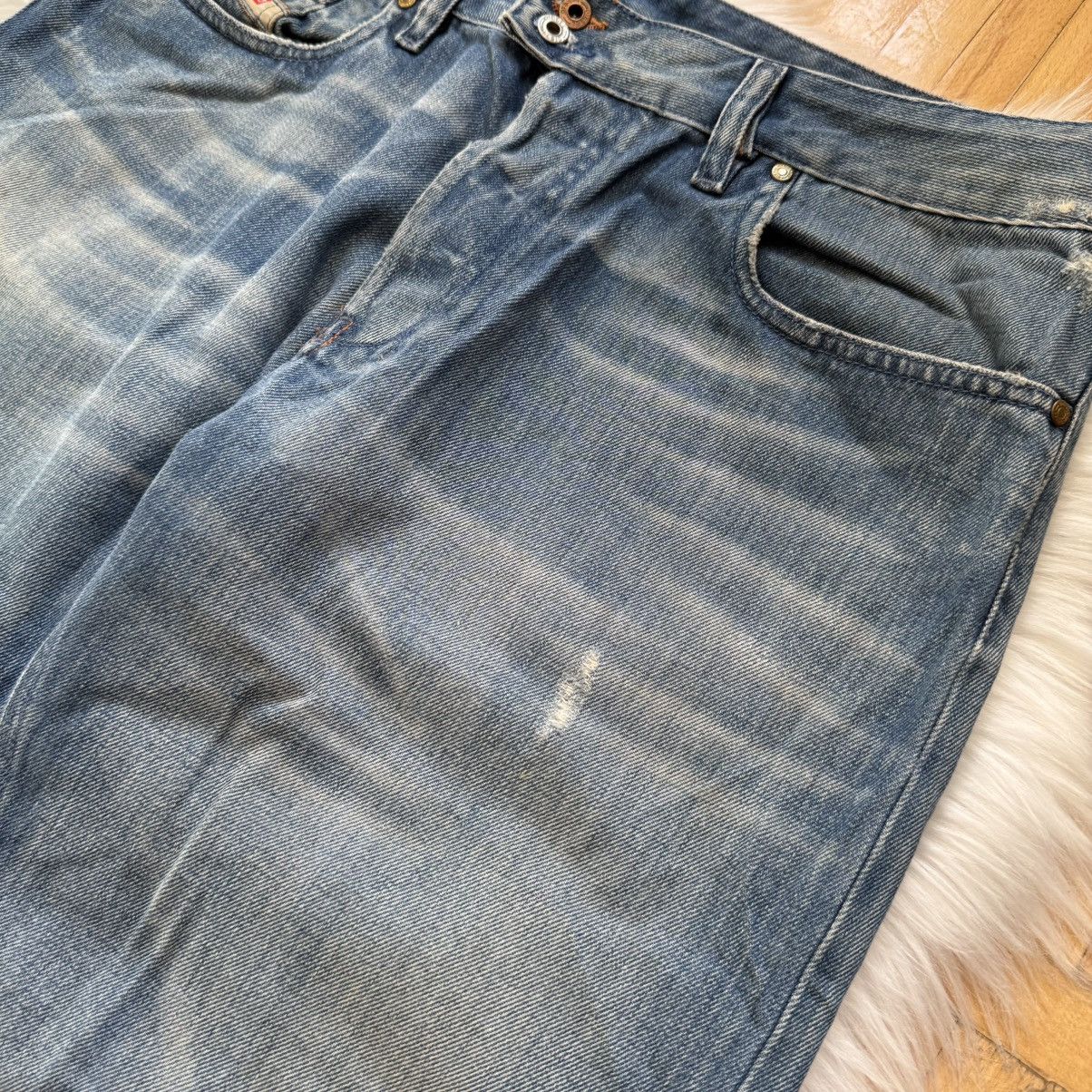 Diesel 📌 Crazy Diesel Flared Bootcut Vintage Y2K Washed Blue Denim Size US 34 / EU 50 - 4 Thumbnail