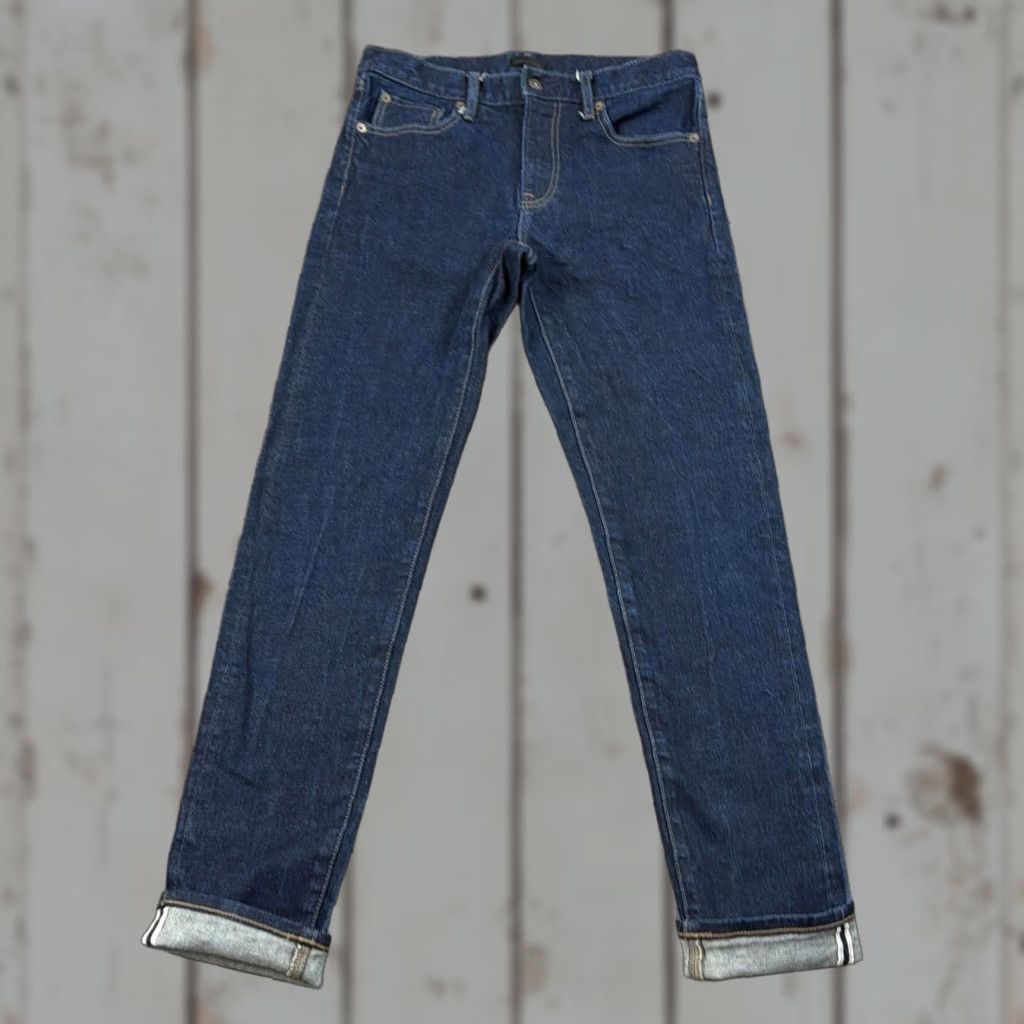Uniqlo Uniqlo Jeans Slim Straight Stretch Dark Wash 29 Mens Regular Inseam 31 Blue Denim Kaihara Vintage No Size US 29 - 1 Thumbnail