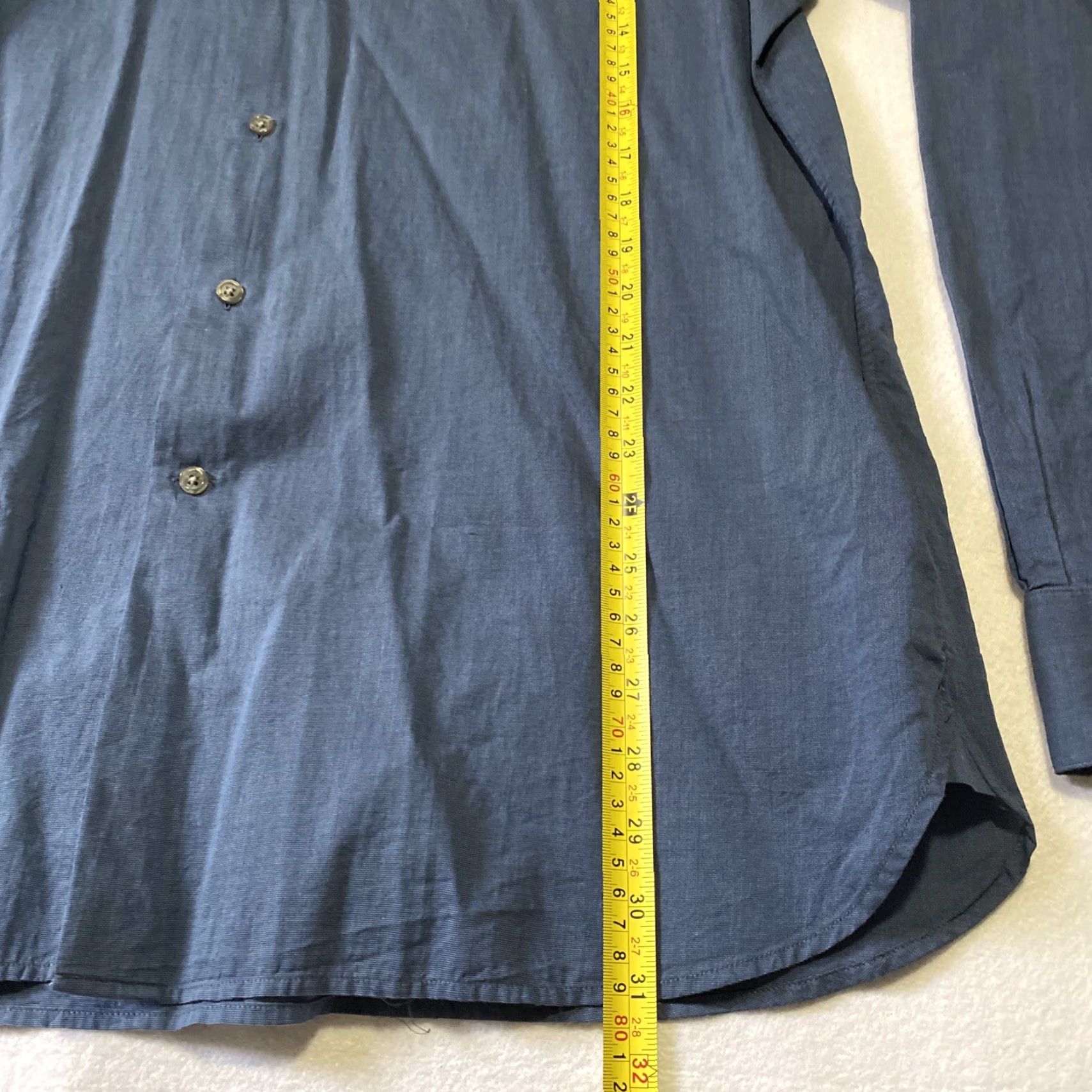 John Varvatos John Varvatos Button-Down Shirt Men XL Blue Dress Shirt Long Sleeve Casual Formal Size US XL / EU 56 / 4 - 5 Thumbnail