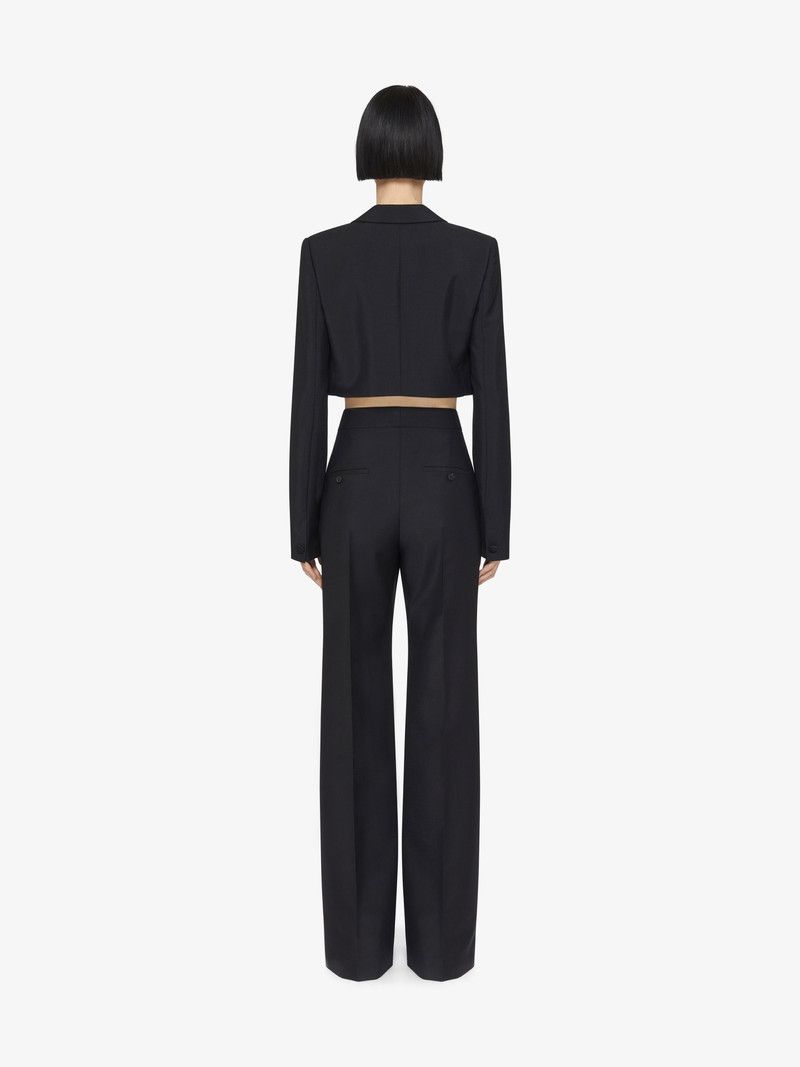Givenchy o1w1db10326 Cropped Jacket in Black Size S / US 4 / IT 40 - 4 Thumbnail