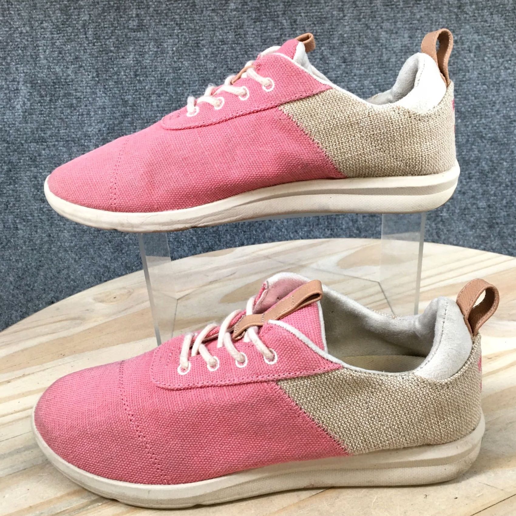 Toms TOMS Sneaker Womens 8 Pink Cabrillo Round Toe Laced Up Casual Canvas 10019097 Size US 8 / IT 38 - 3 Thumbnail