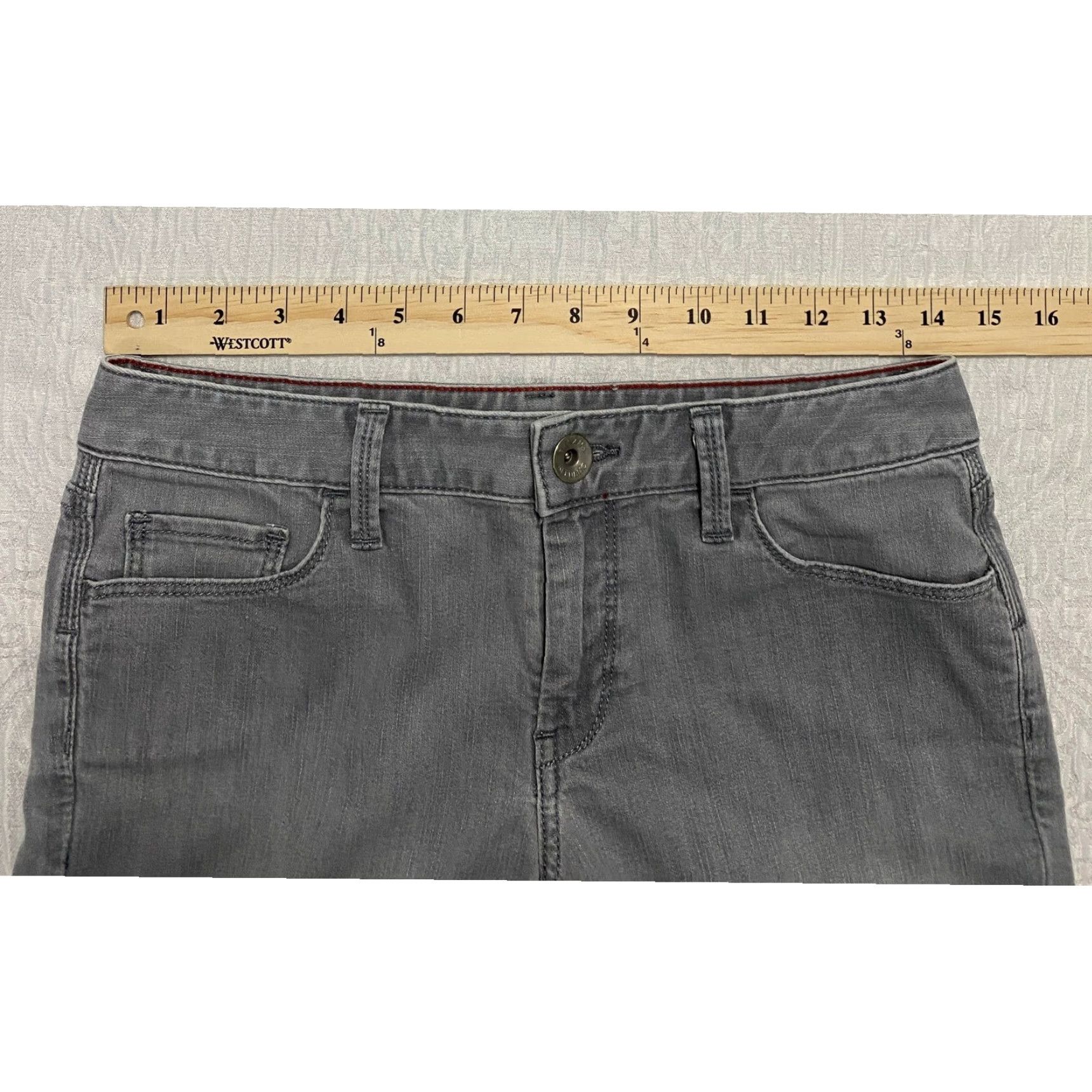 Banana Republic Banana Republic Jeans Slim Gray Wash Women's 26 Slim Fit Denim 5-Pocket Button Zip Cotton Blend Spandex Size 26" / US 2 / IT 38 - 6 Thumbnail