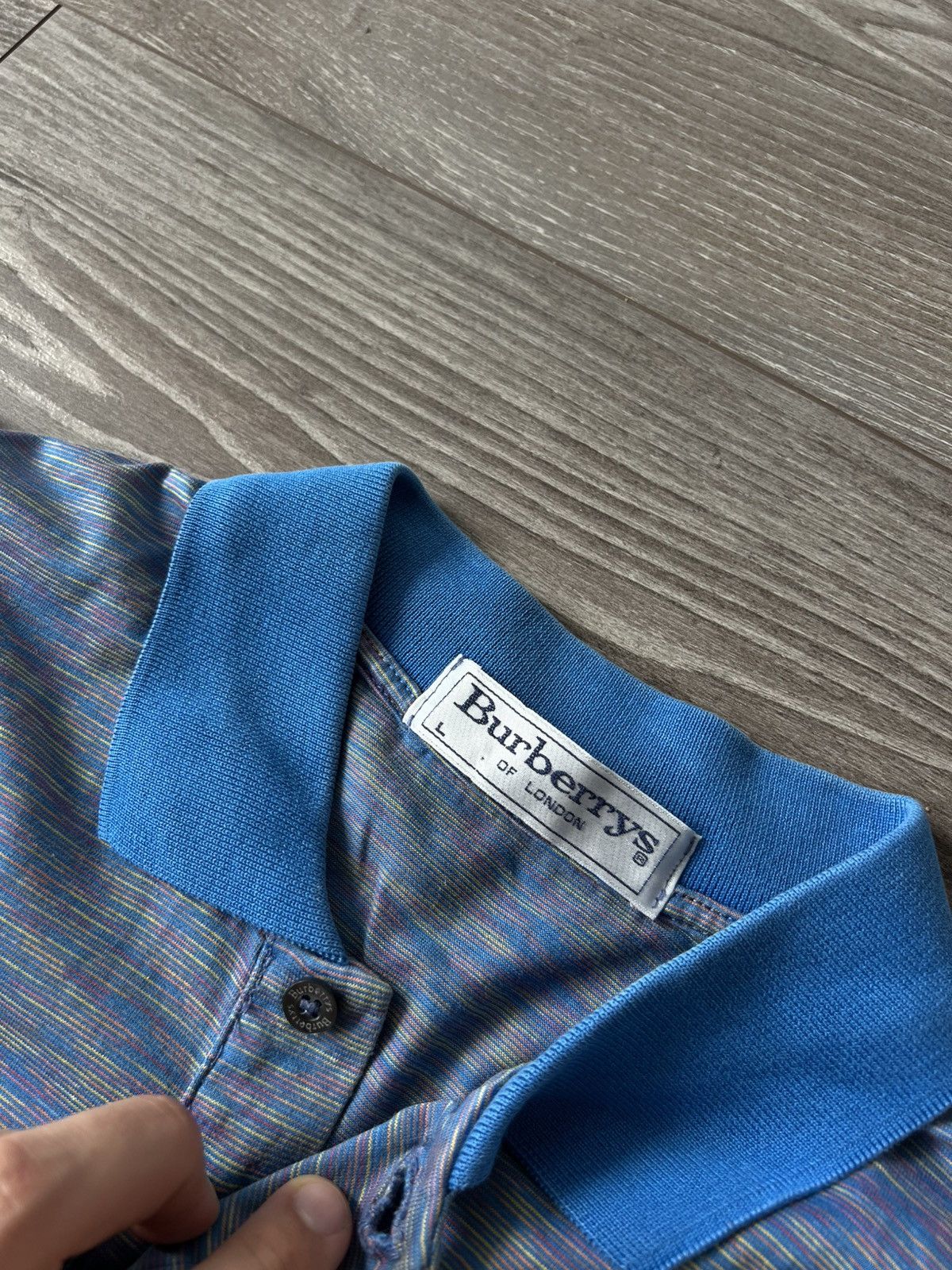 Burberry × Vintage Vintage Burberrys of London Straight Multicolour Polo Size US L / EU 52-54 / 3 - 14 Thumbnail