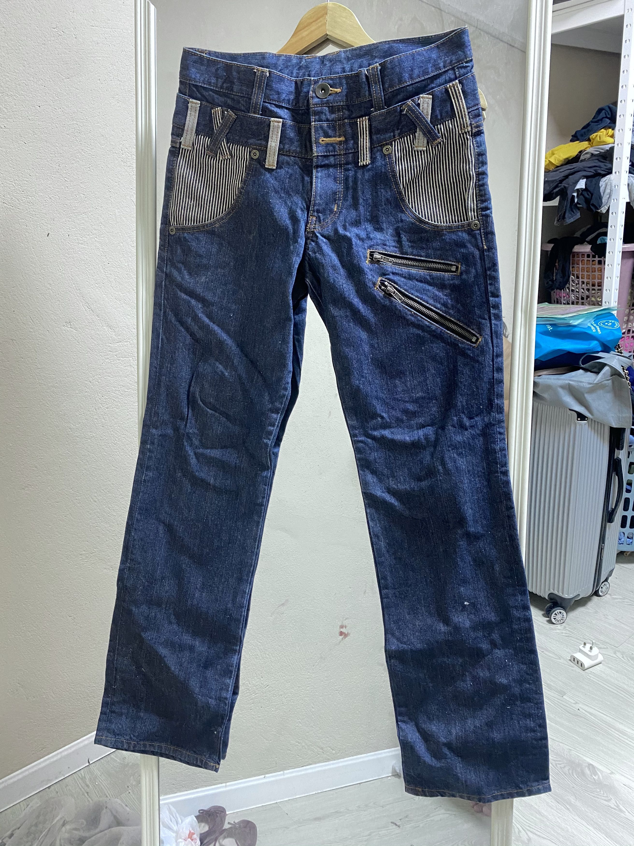 Japanese Brand Japanese Archival Double Waist Custom Jeans Size US 32 / EU 48 - 1 Thumbnail