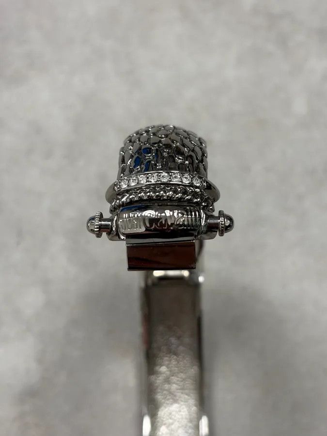 Just Cavalli 2000s Cavalli Crocodile Textured Bangle Bracelet Size ONE SIZE - 7 Thumbnail