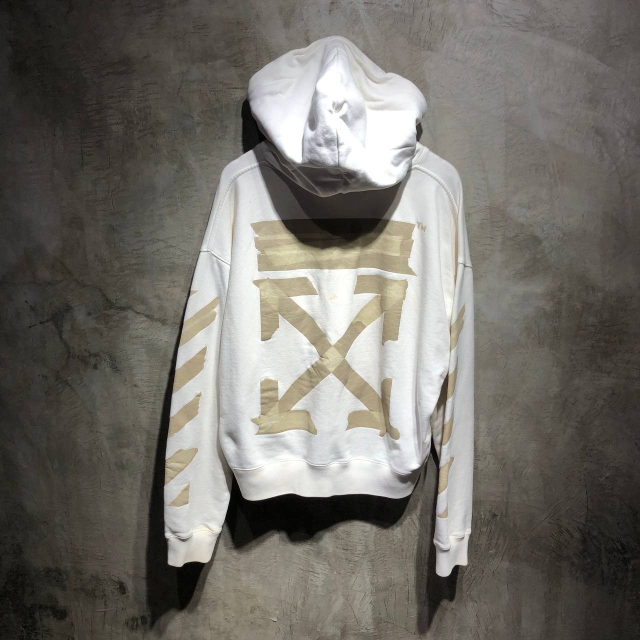 image of Off White Off-White Tape Arrows Hoodie, Men's (Size XL)