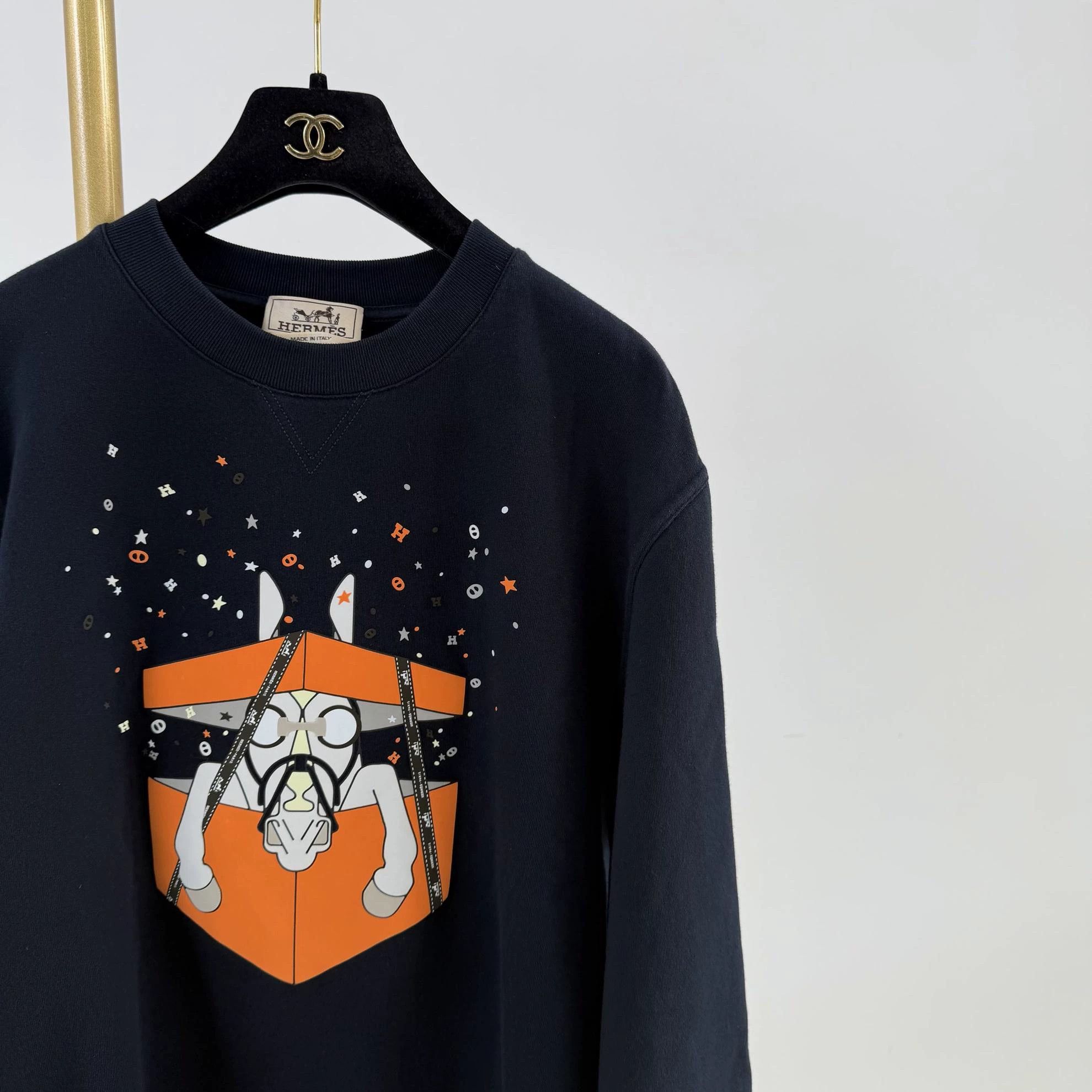Hermes HERMES Printed Crewneck Sweatshirt XL 3101 Size XL / US 12-14 / IT 48-50 - 3 Thumbnail