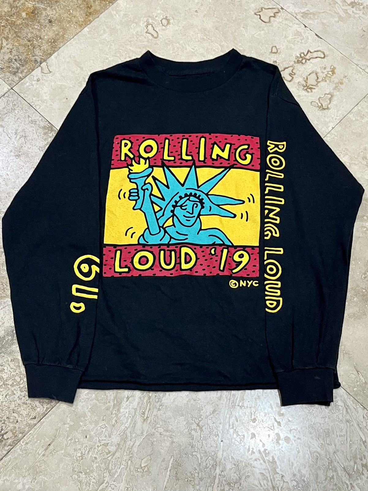 Band Tees Rolling Loud NYC 2019 Cropped Long Sleeve Tee Size US S / EU 44-46 / 1 - 1 Thumbnail
