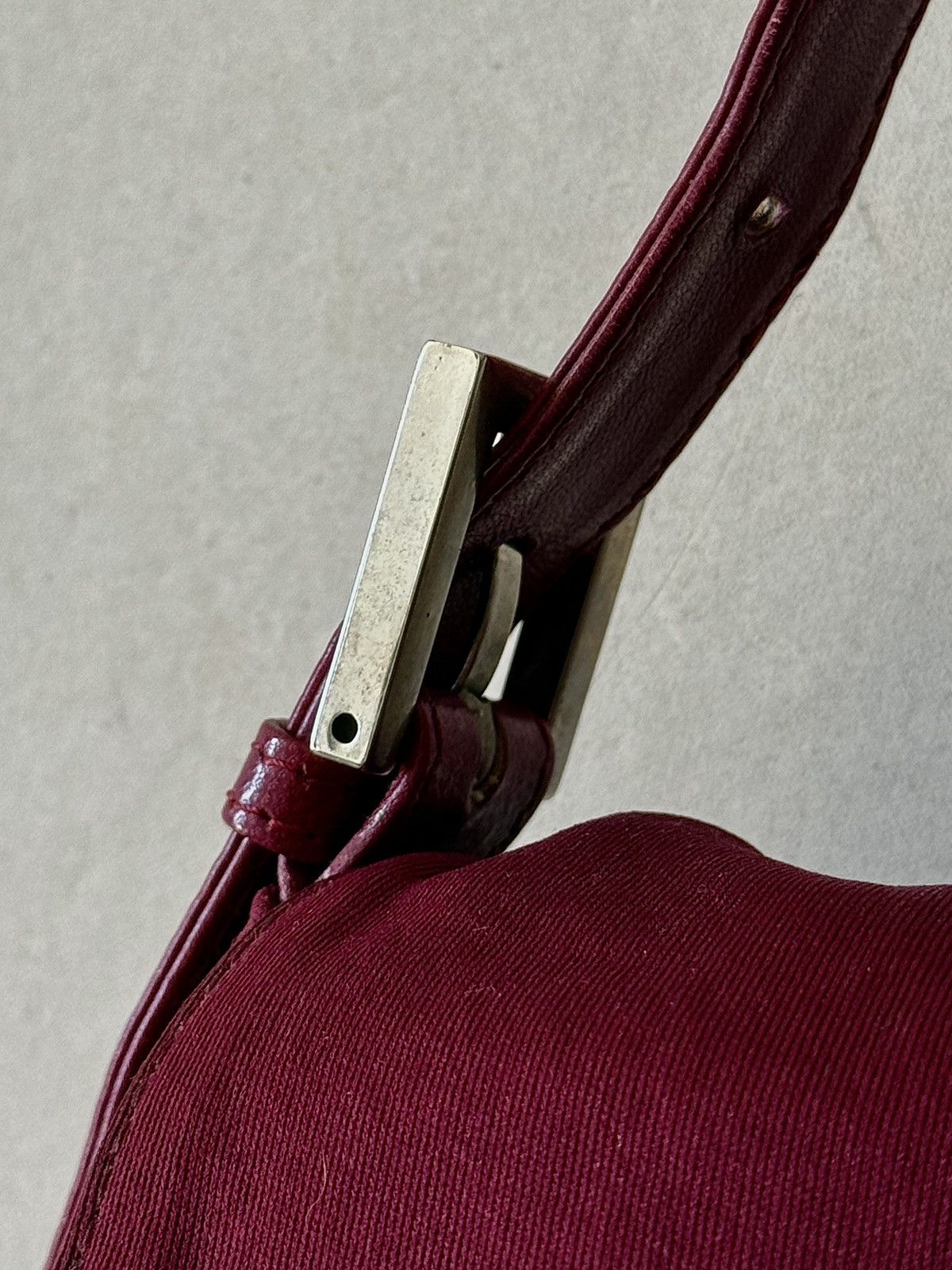Fendi - 2000’s - Classic Baguette - Raspberry Neoprene Bag