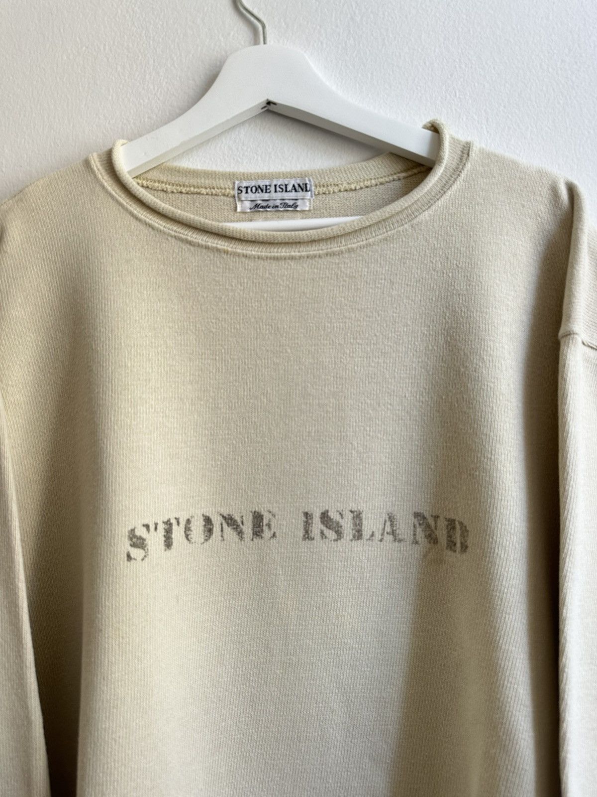 Stone Island Stone Island Vintage Center Logo Cropped Sailor Sweatshirt Size US M / EU 48-50 / 2 - 4 Thumbnail