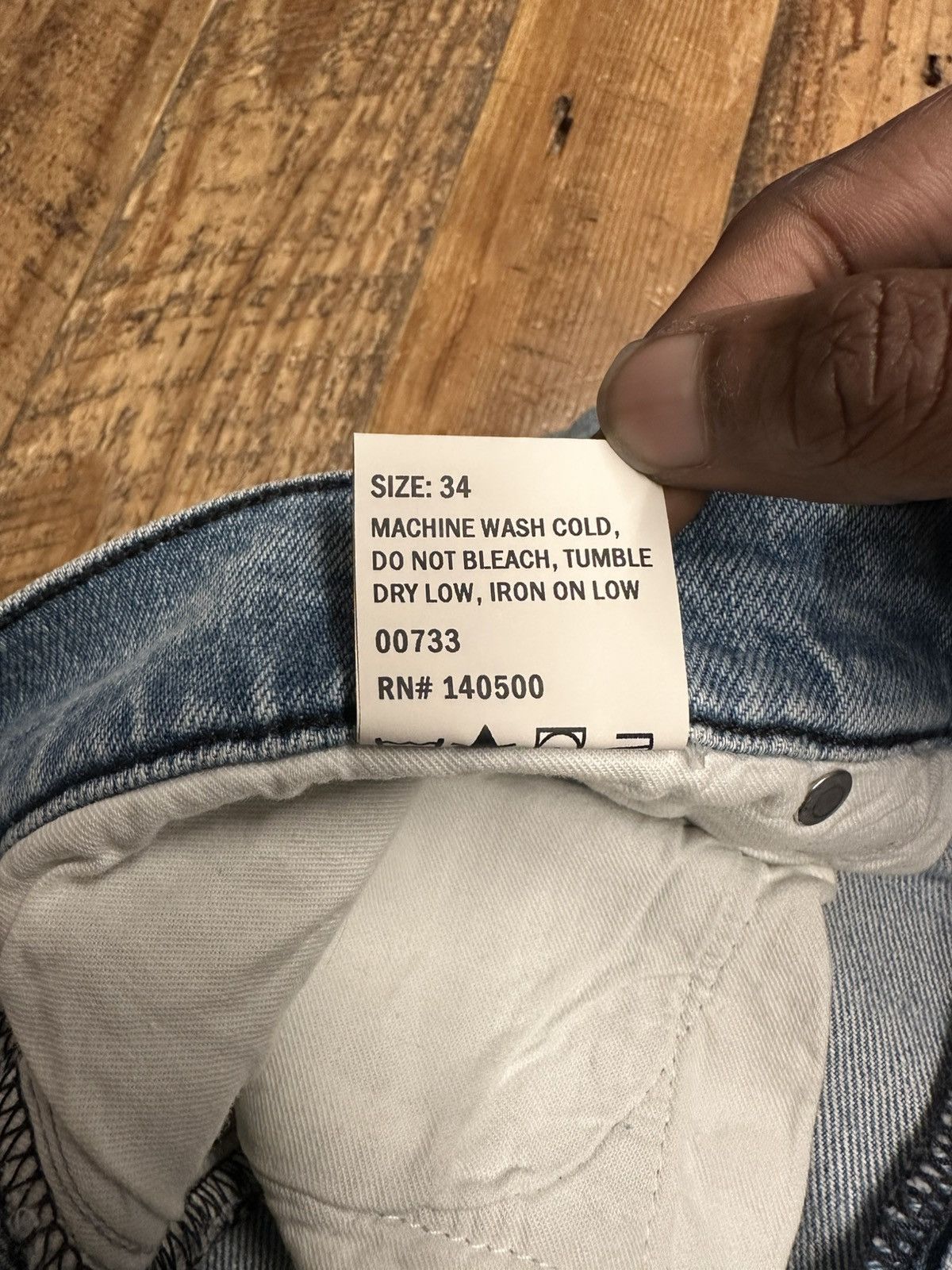 Rta Rta Small White Spell Zebra Print Blue Denim Jeans Size 34 Size US 34 / EU 50 - 6 Thumbnail