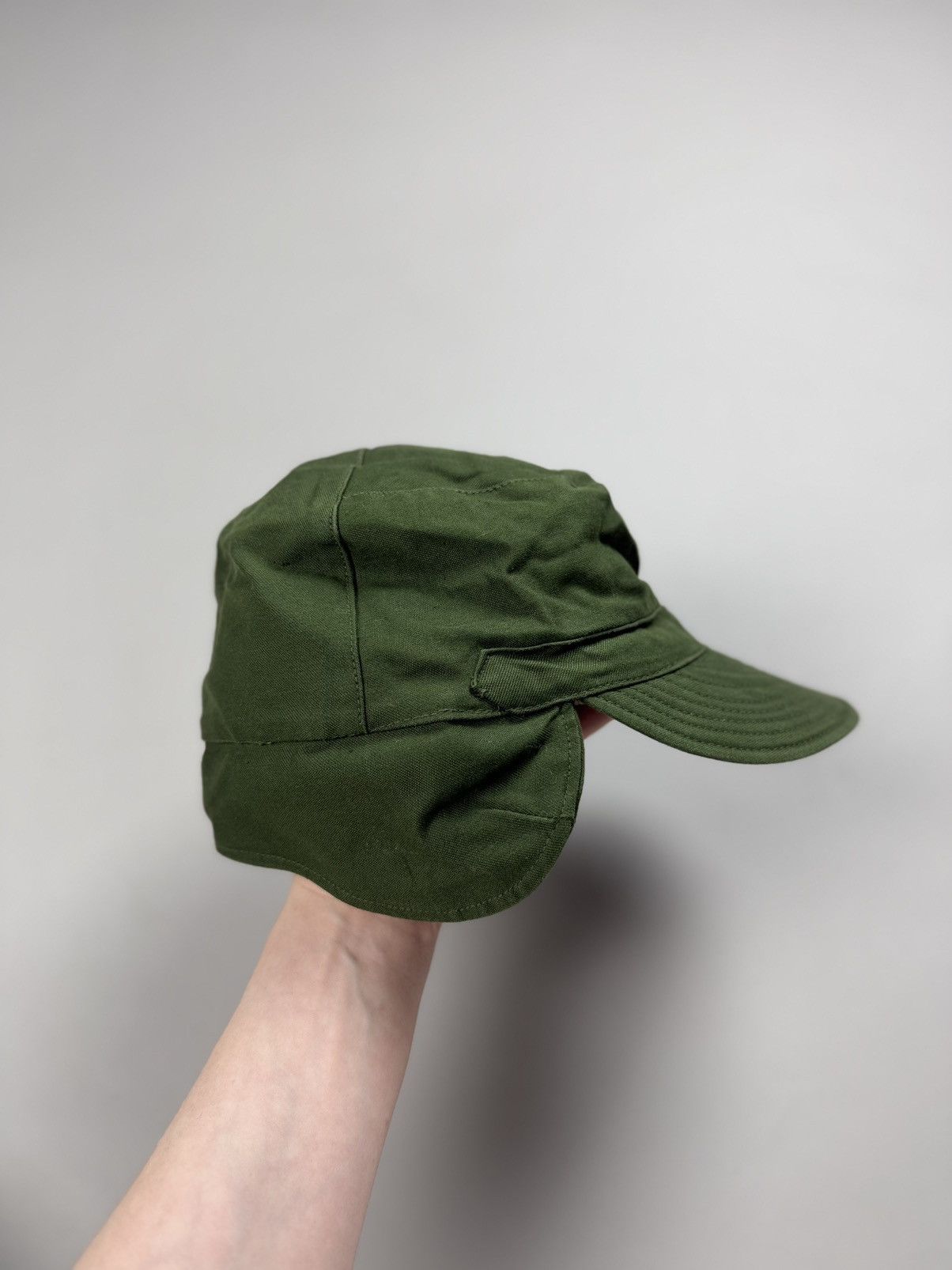 Other Swedish Army Vintage Fatigue Baseball Earwarmer Cap Hat 60s Size ONE SIZE - 8 Thumbnail