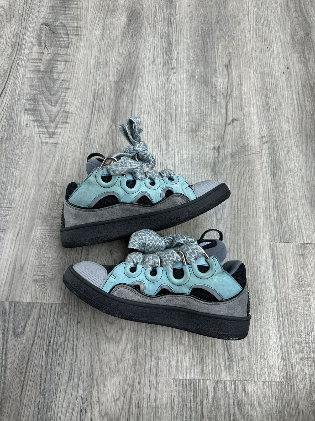 Lanvin Lanvin Curb Sneaker Light Blue Anthracite Grey Size US 9 / EU 42 - 3 Thumbnail