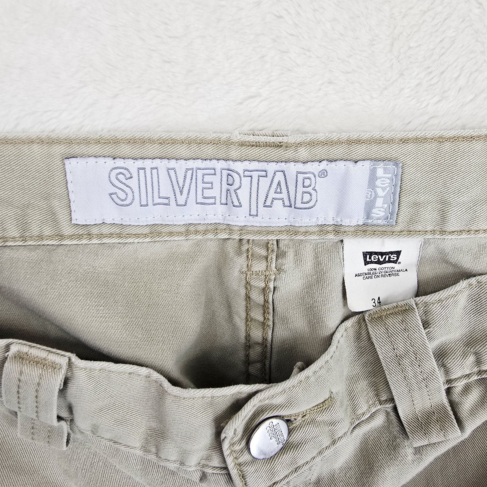 Levi's Vintage Levis Silvertab Shorts Mens 34 Beige Cargo Baggy Size US 34 / EU 50 - 5 Thumbnail