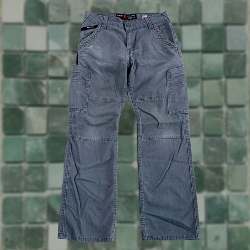 Ariat Ariat FR Flame Resistant M5 Straight Leg Cargo Pants Grey Men 30x30 Size US 30 / EU 46 - 1 Thumbnail