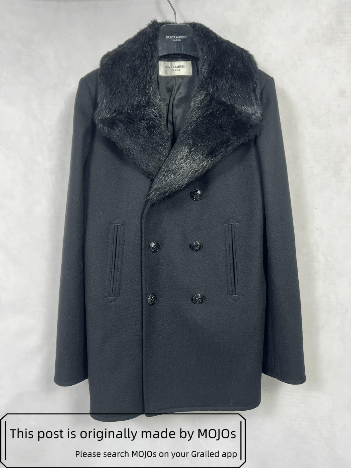 Saint Laurent Paris Sz 50 Saint Laurent Paris 16AW Fur Coat mojos611122 Size US M / EU 48-50 / 2 - 1 Thumbnail